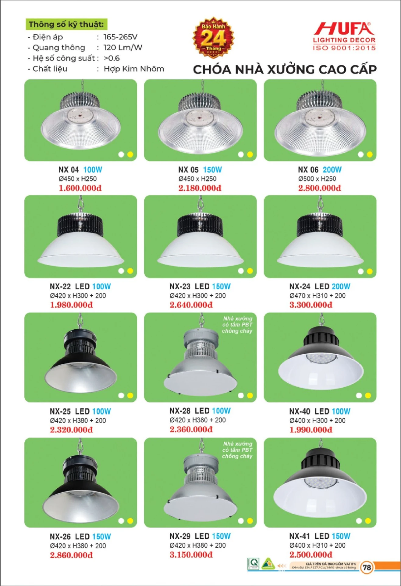 Bảng Giá Đèn Chiếu Sáng LED HUFA 2026 - Trang 79)