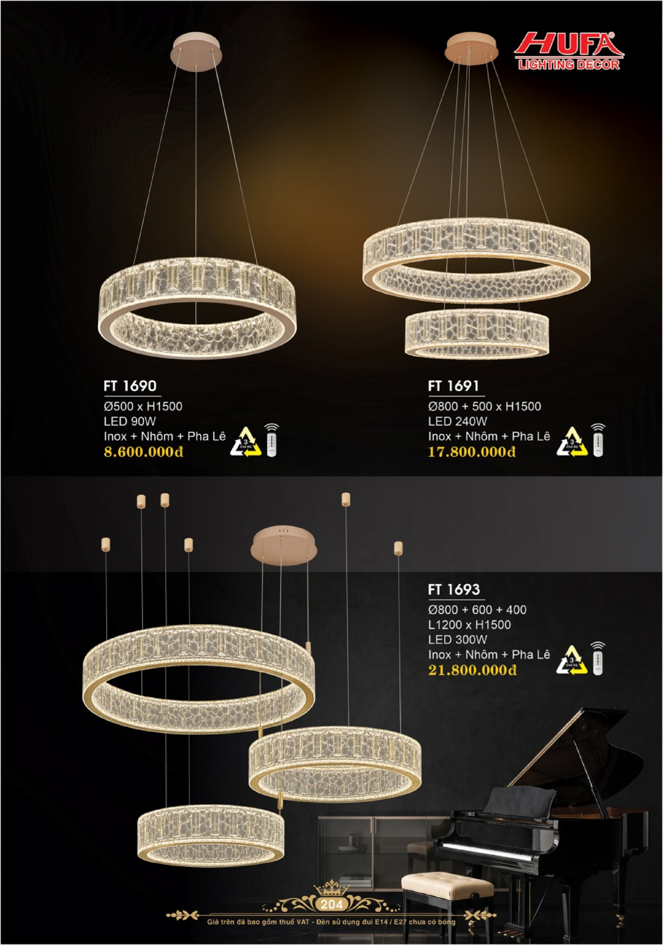 Catalogue ĐÈN TRANG TRÍ HUFA 2026 - Trang 207)