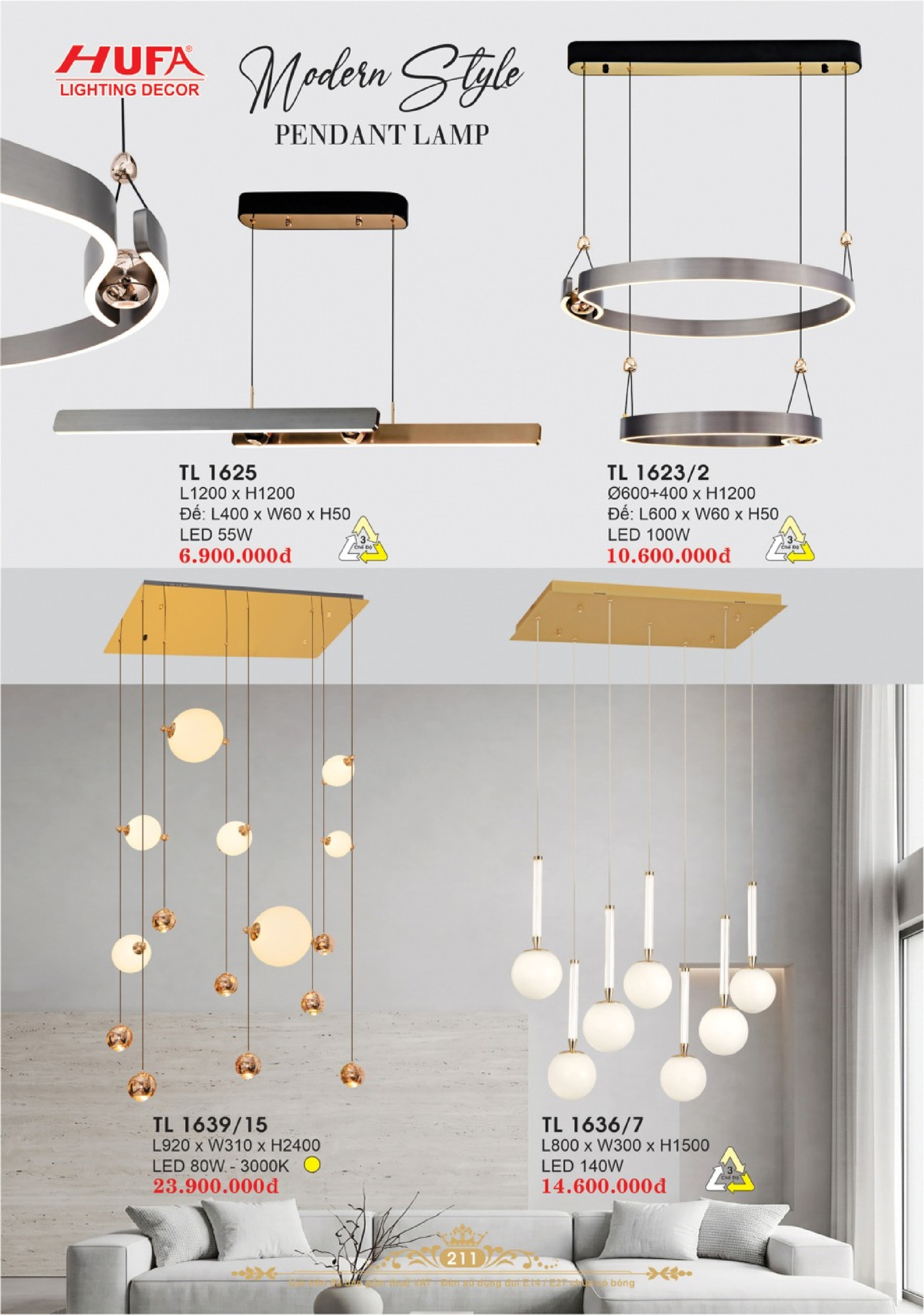 Catalogue ĐÈN TRANG TRÍ HUFA 2026 - Trang 214)