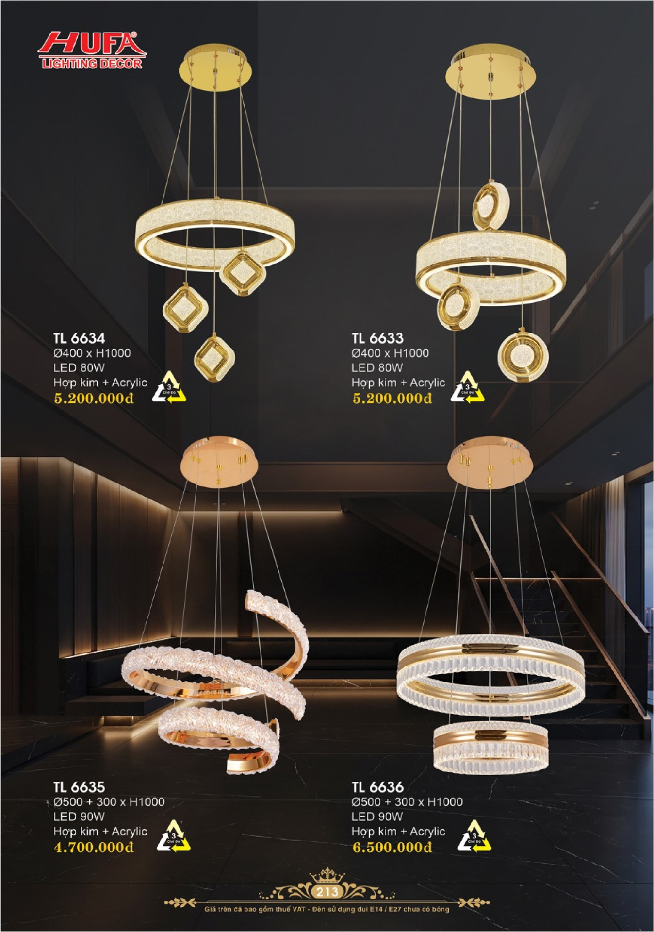 Catalogue ĐÈN TRANG TRÍ HUFA 2026 - Trang 216)