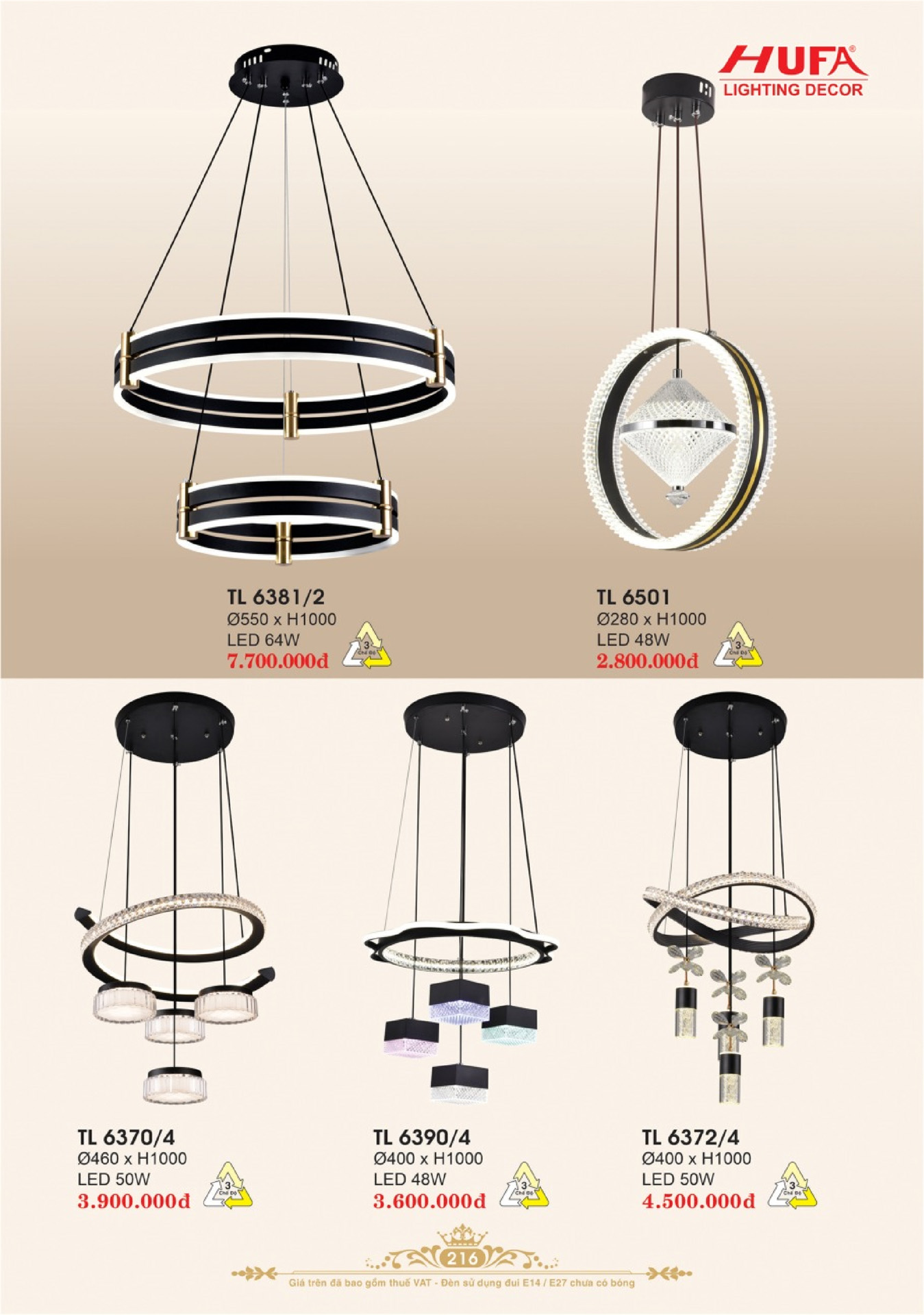 Catalogue ĐÈN TRANG TRÍ HUFA 2026 - Trang 219)
