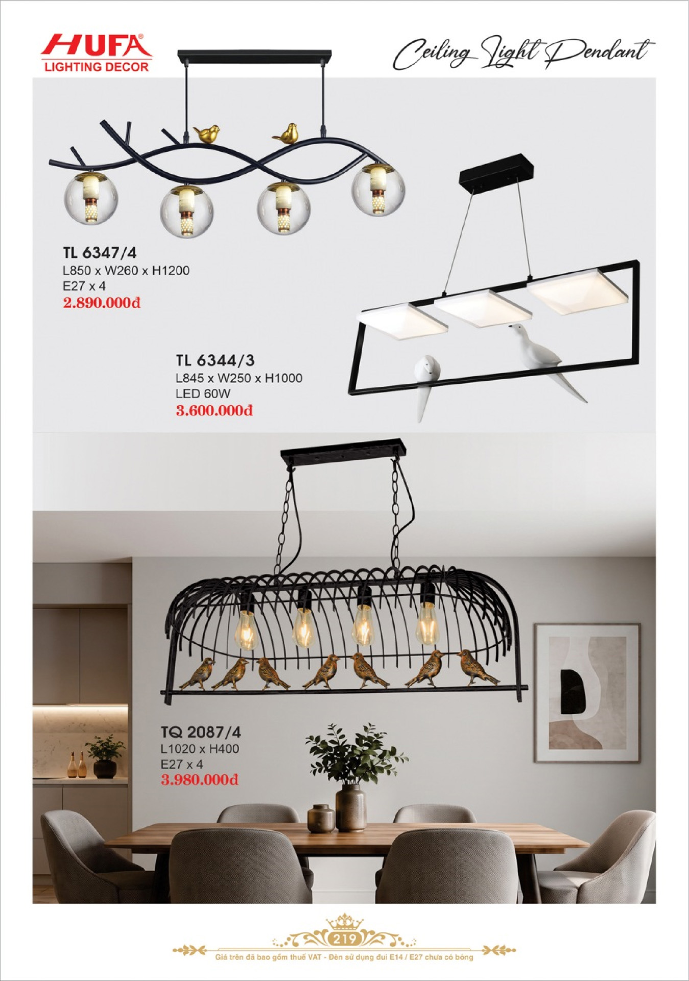 Catalogue ĐÈN TRANG TRÍ HUFA 2026 - Trang 222)