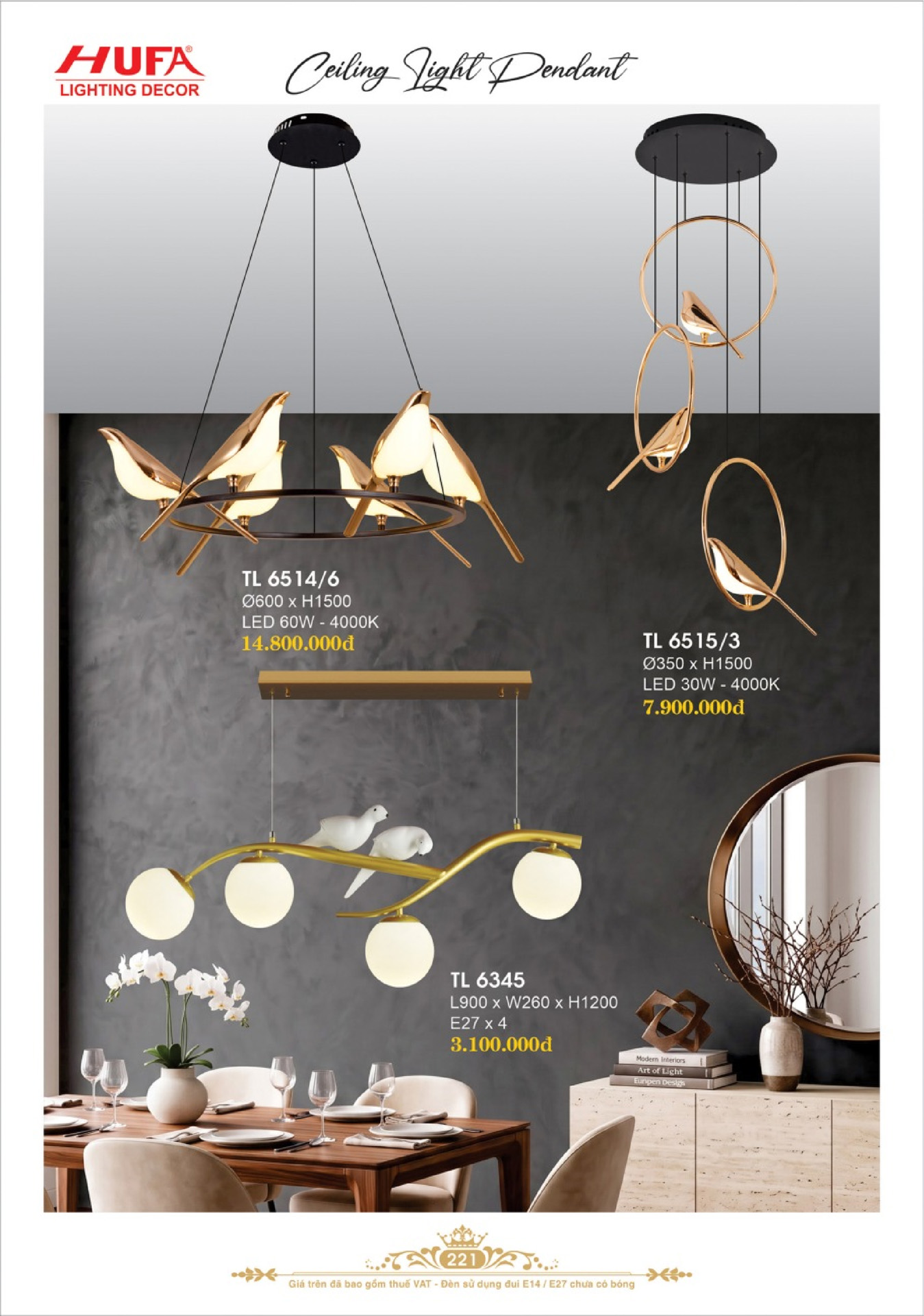 Catalogue ĐÈN TRANG TRÍ HUFA 2026 - Trang 224)