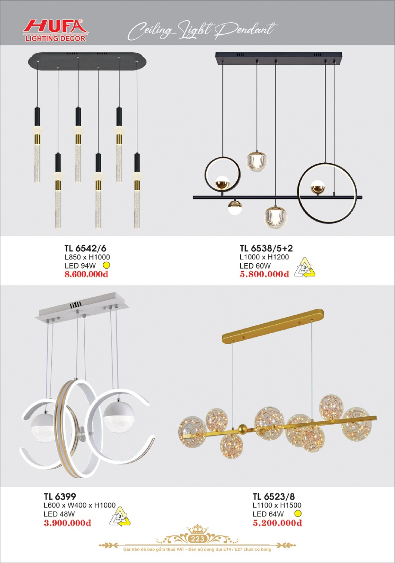 Catalogue ĐÈN TRANG TRÍ HUFA 2026 - Trang 226)