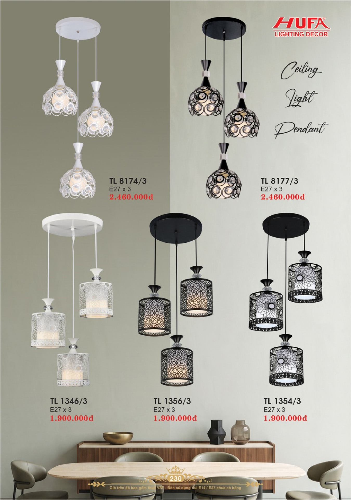 Catalogue ĐÈN TRANG TRÍ HUFA 2026 - Trang 233)