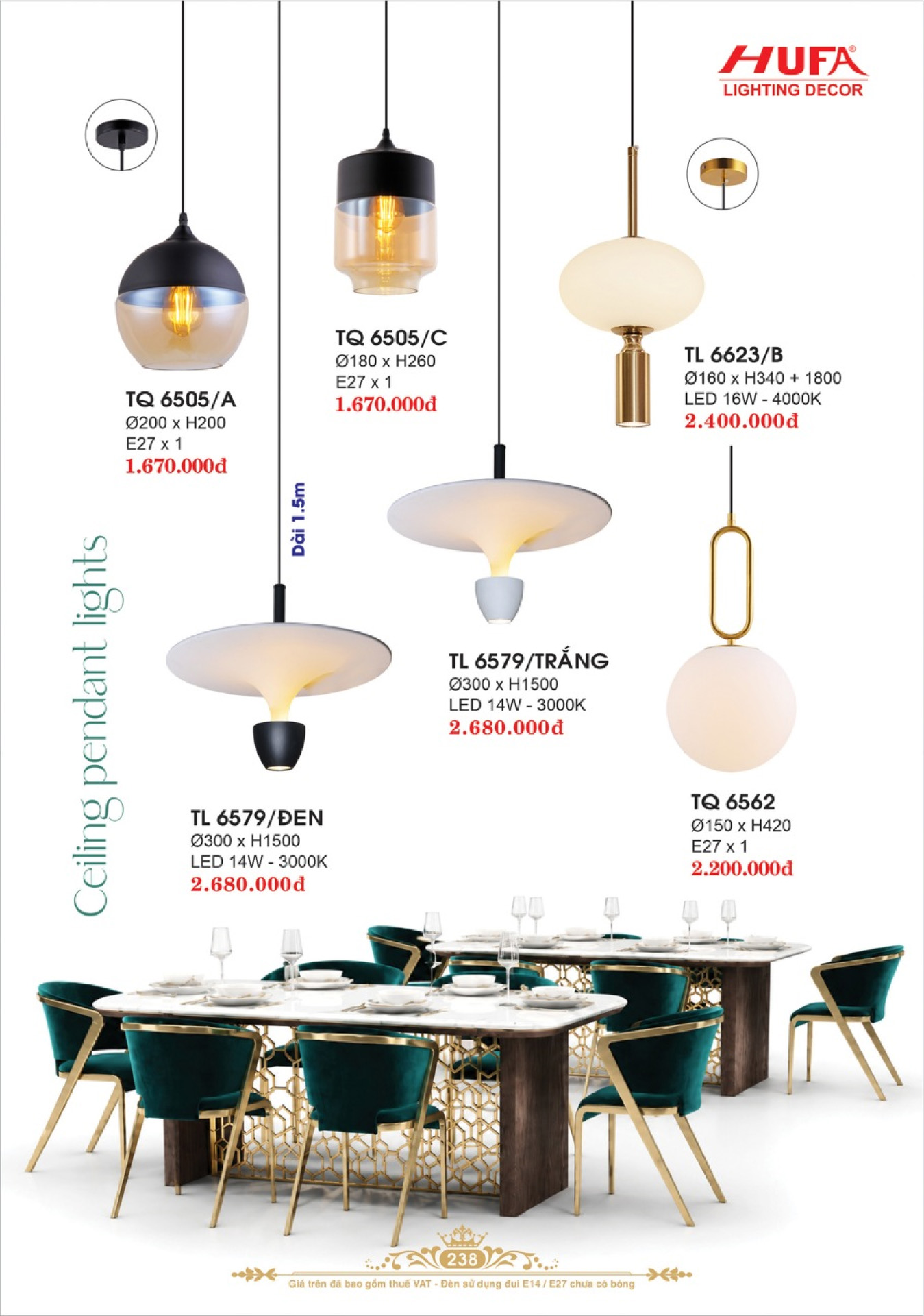 Catalogue ĐÈN TRANG TRÍ HUFA 2026 - Trang 241)