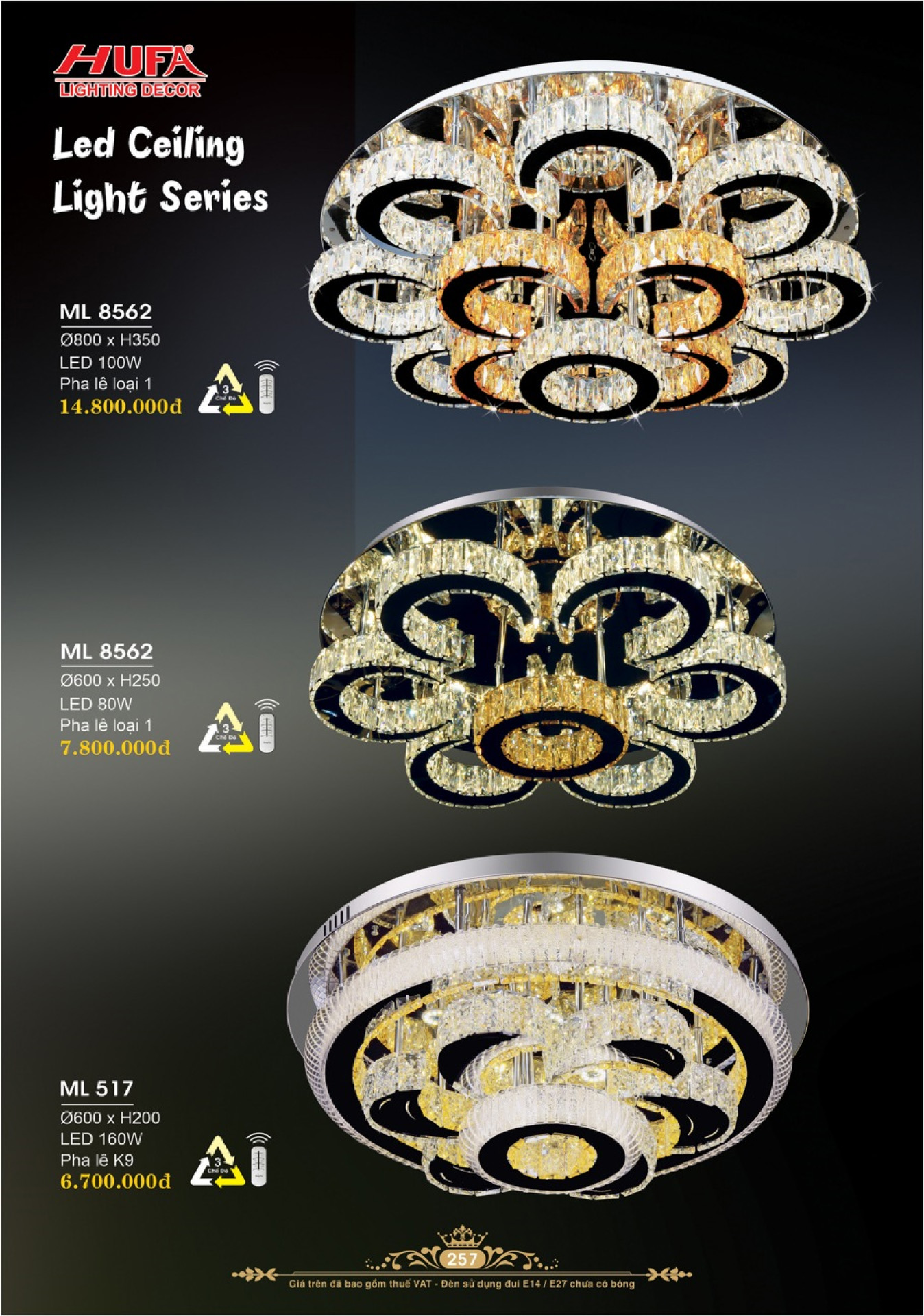 Catalogue ĐÈN TRANG TRÍ HUFA 2026 - Trang 260)