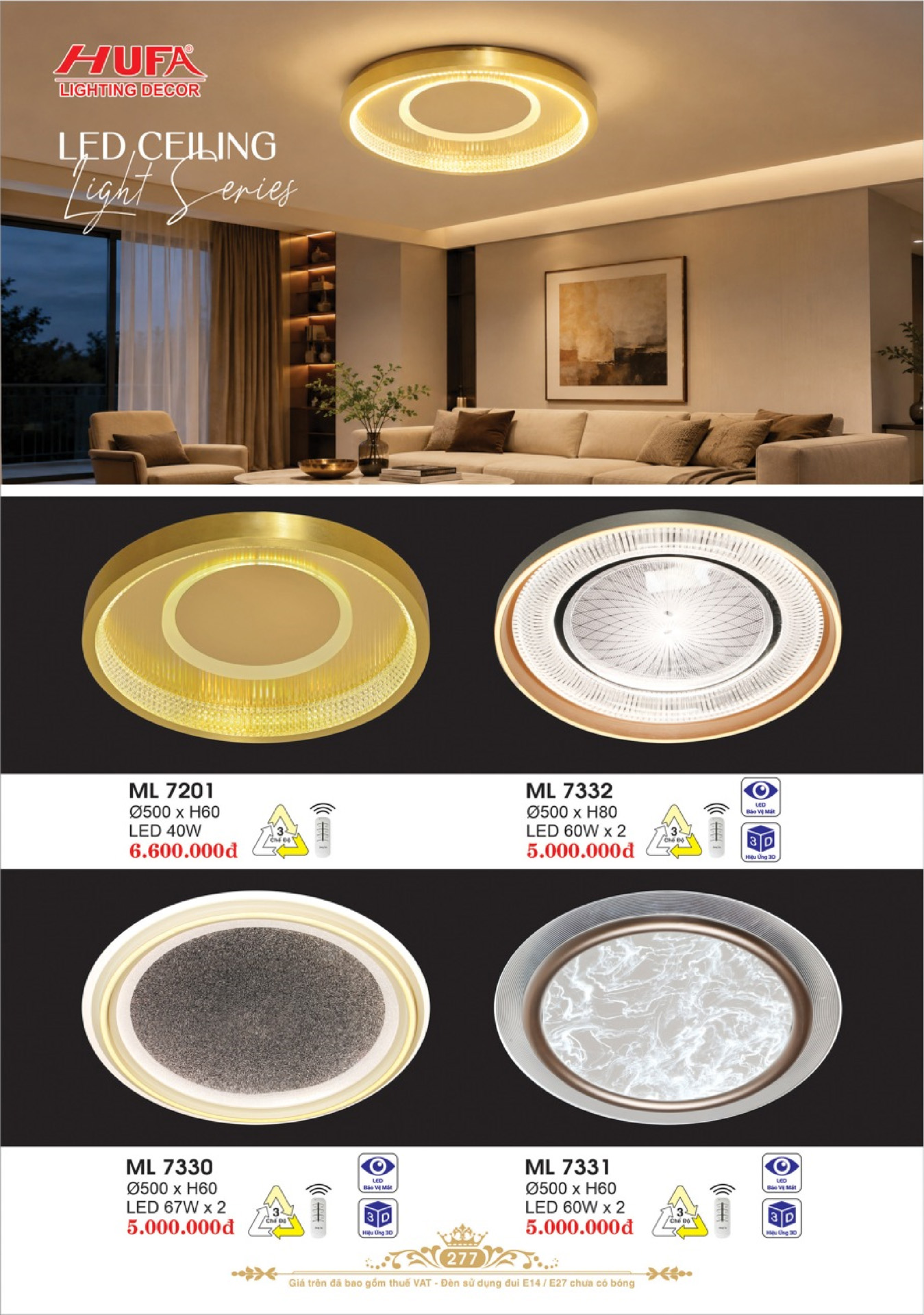 Catalogue ĐÈN TRANG TRÍ HUFA 2026 - Trang 280)