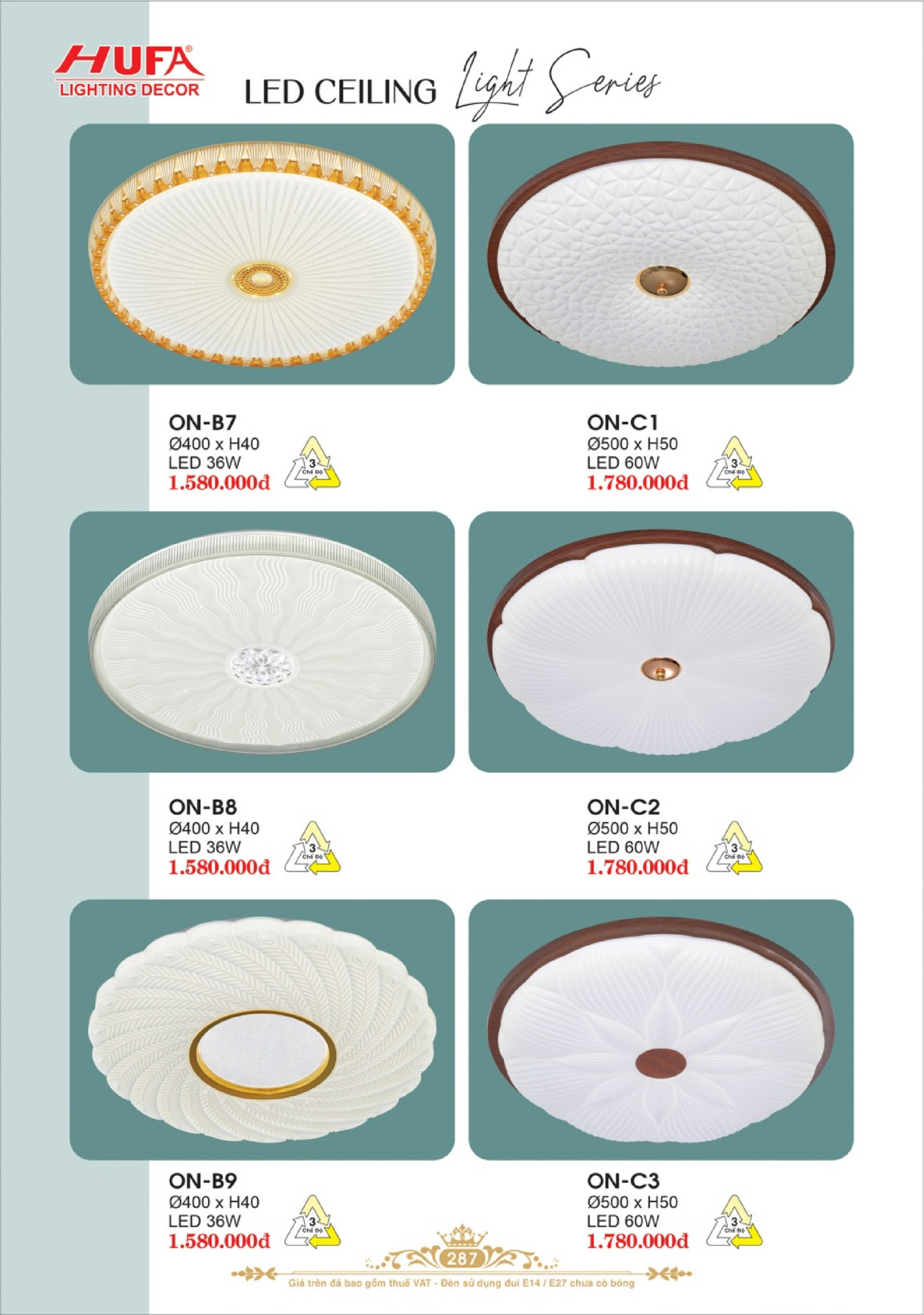 Catalogue ĐÈN TRANG TRÍ HUFA 2026 - Trang 290)