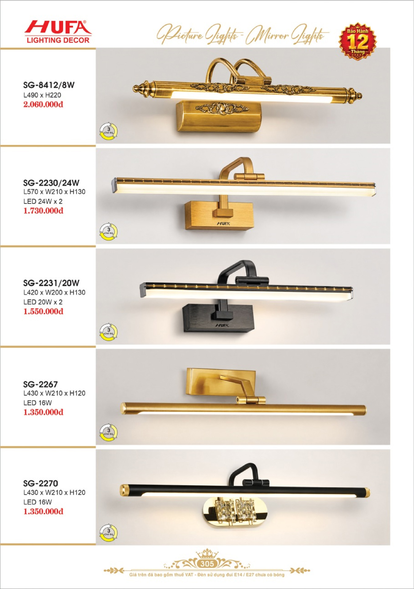 Catalogue ĐÈN TRANG TRÍ HUFA 2026 - Trang 308)