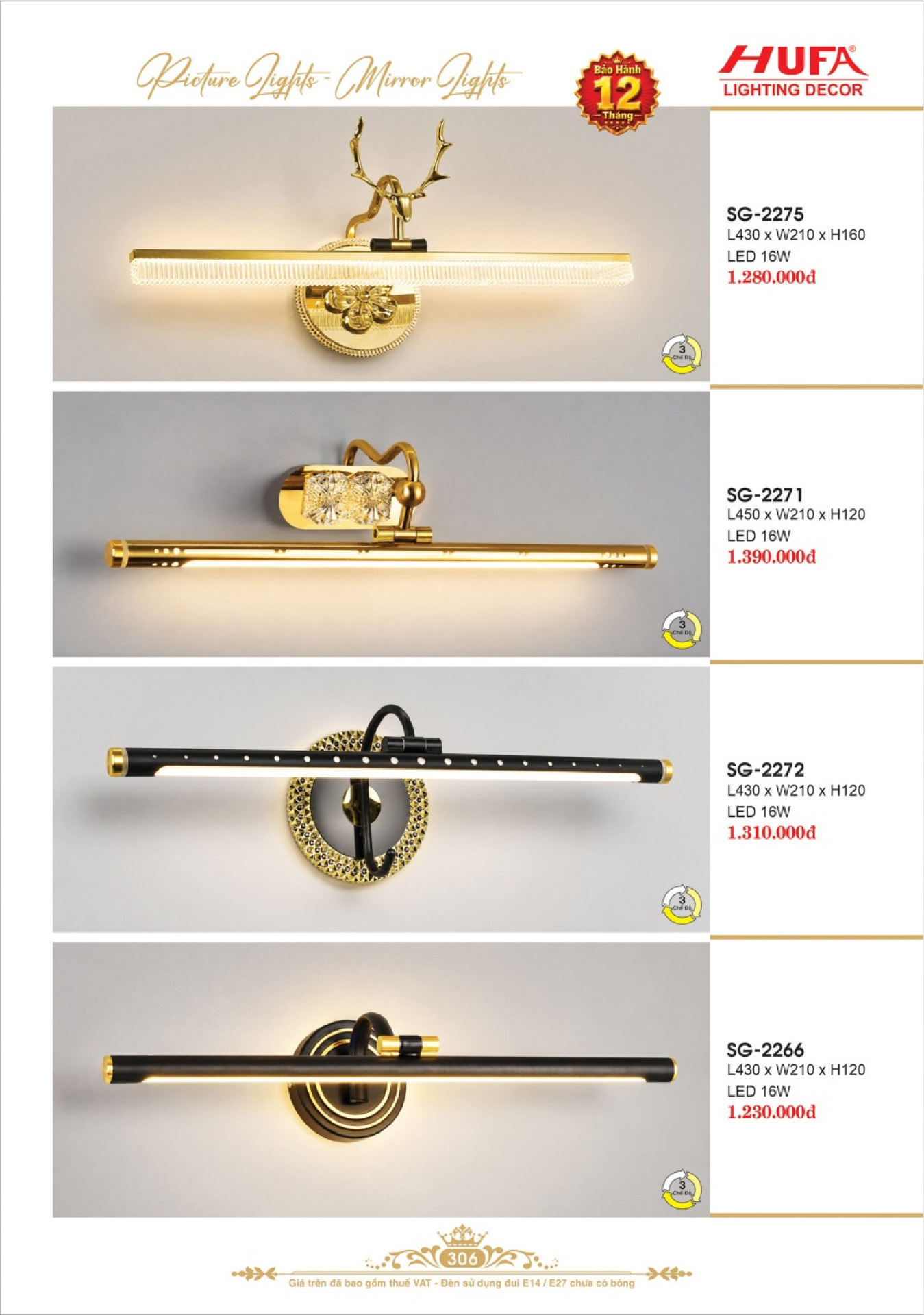 Catalogue ĐÈN TRANG TRÍ HUFA 2026 - Trang 309)