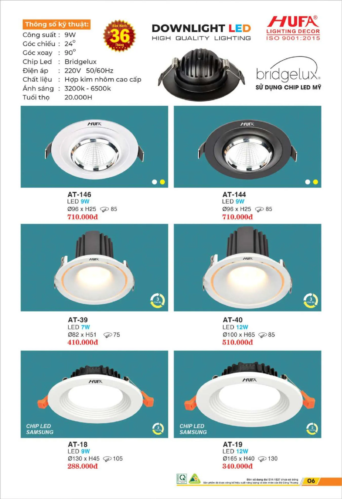 Bảng Giá Đèn Chiếu Sáng LED HUFA 2025 - Trang 7)
