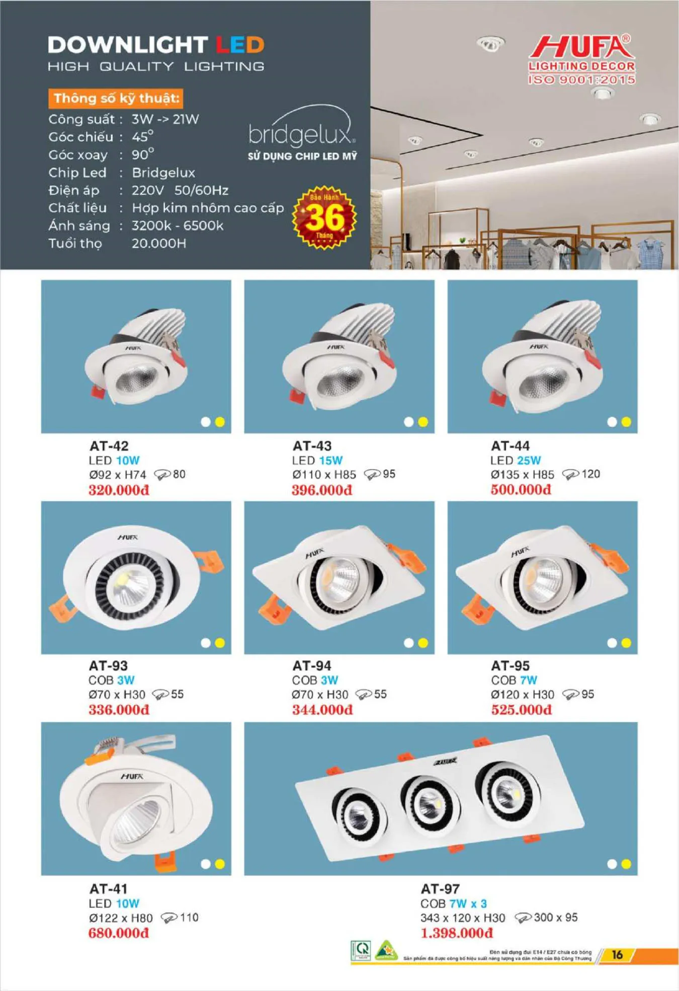 Bảng Giá Đèn Chiếu Sáng LED HUFA 2025 - Trang 17)
