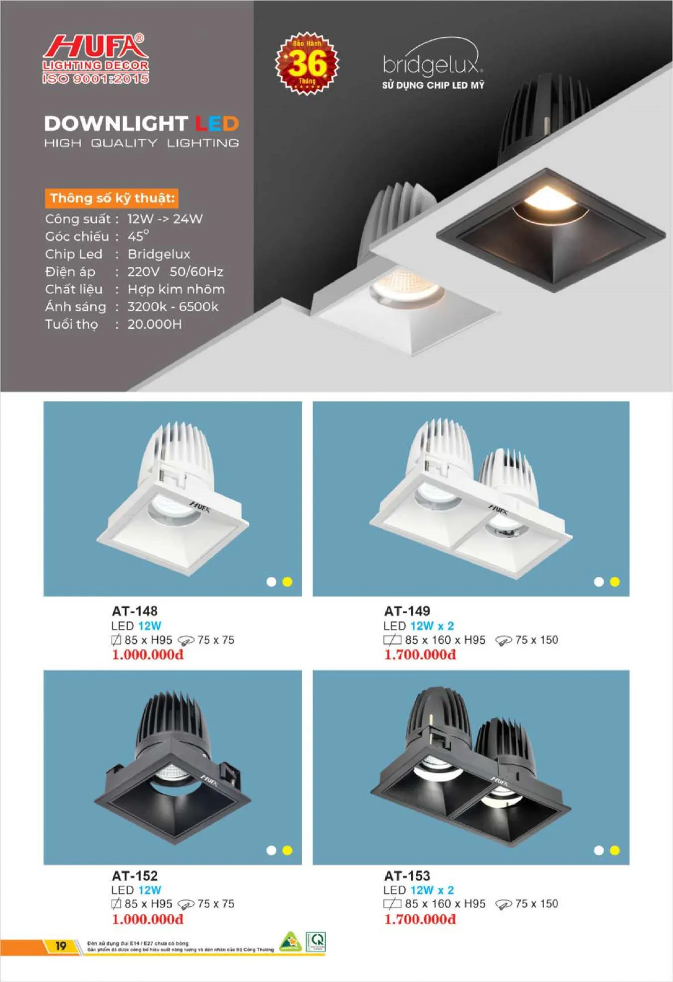 Bảng Giá Đèn Chiếu Sáng LED HUFA 2025 - Trang 20)