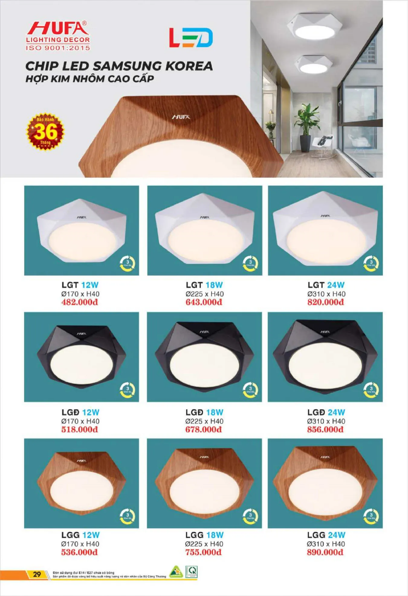 Bảng Giá Đèn Chiếu Sáng LED HUFA 2025 - Trang 30)