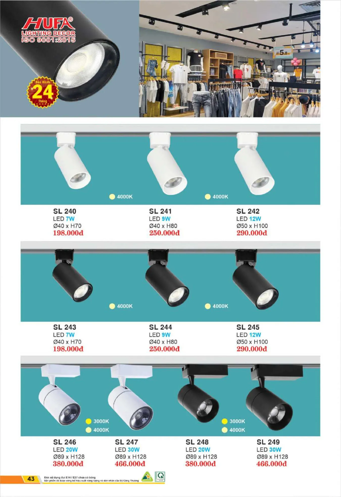 Bảng Giá Đèn Chiếu Sáng LED HUFA 2025 - Trang 44)