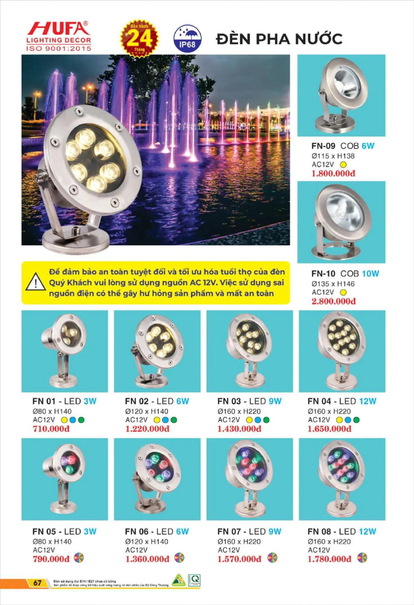 Bảng Giá Đèn Chiếu Sáng LED HUFA 2025 - Trang 68)