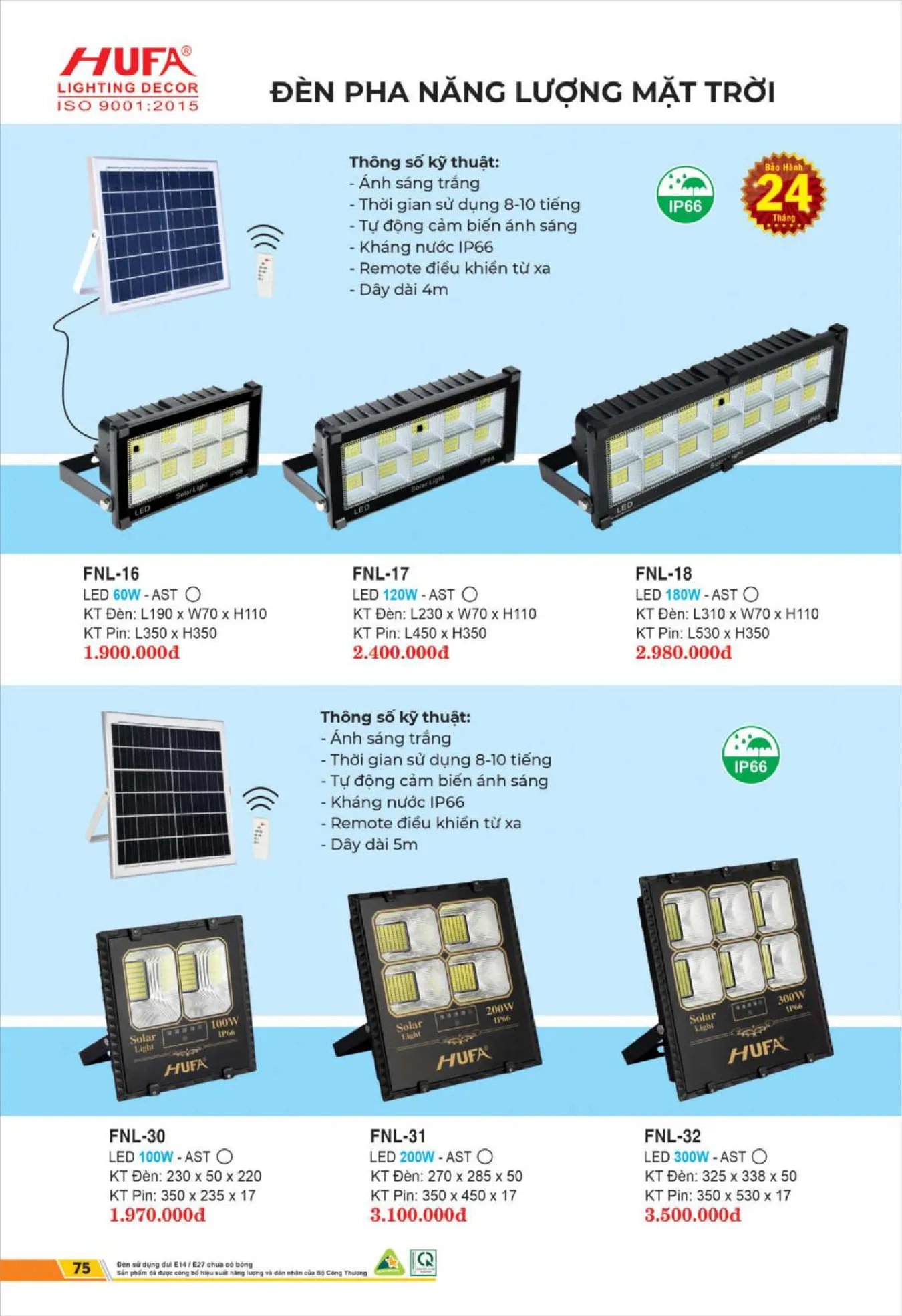 Bảng Giá Đèn Chiếu Sáng LED HUFA 2025 - Trang 77)