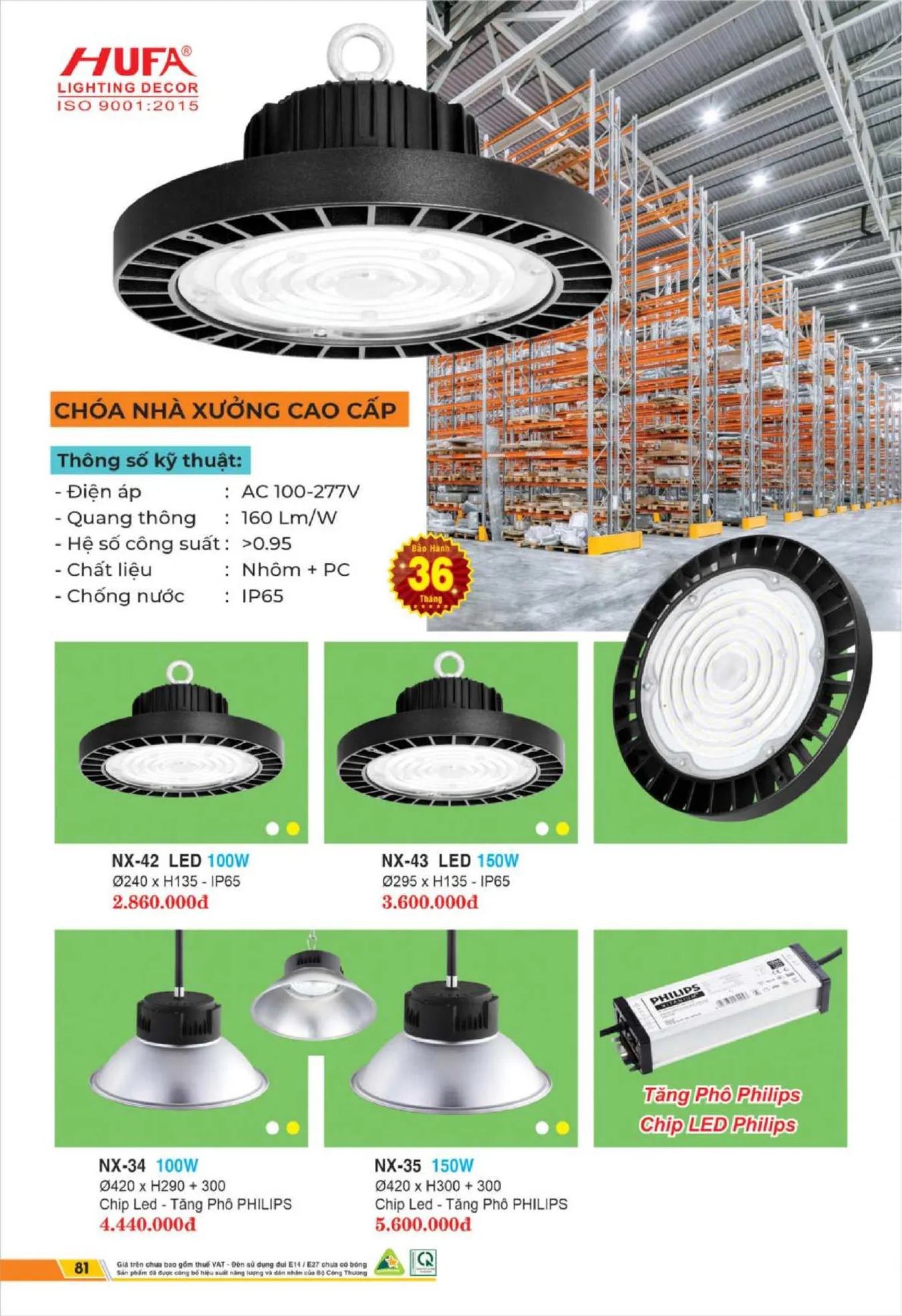 Bảng Giá Đèn Chiếu Sáng LED HUFA 2025 - Trang 83)