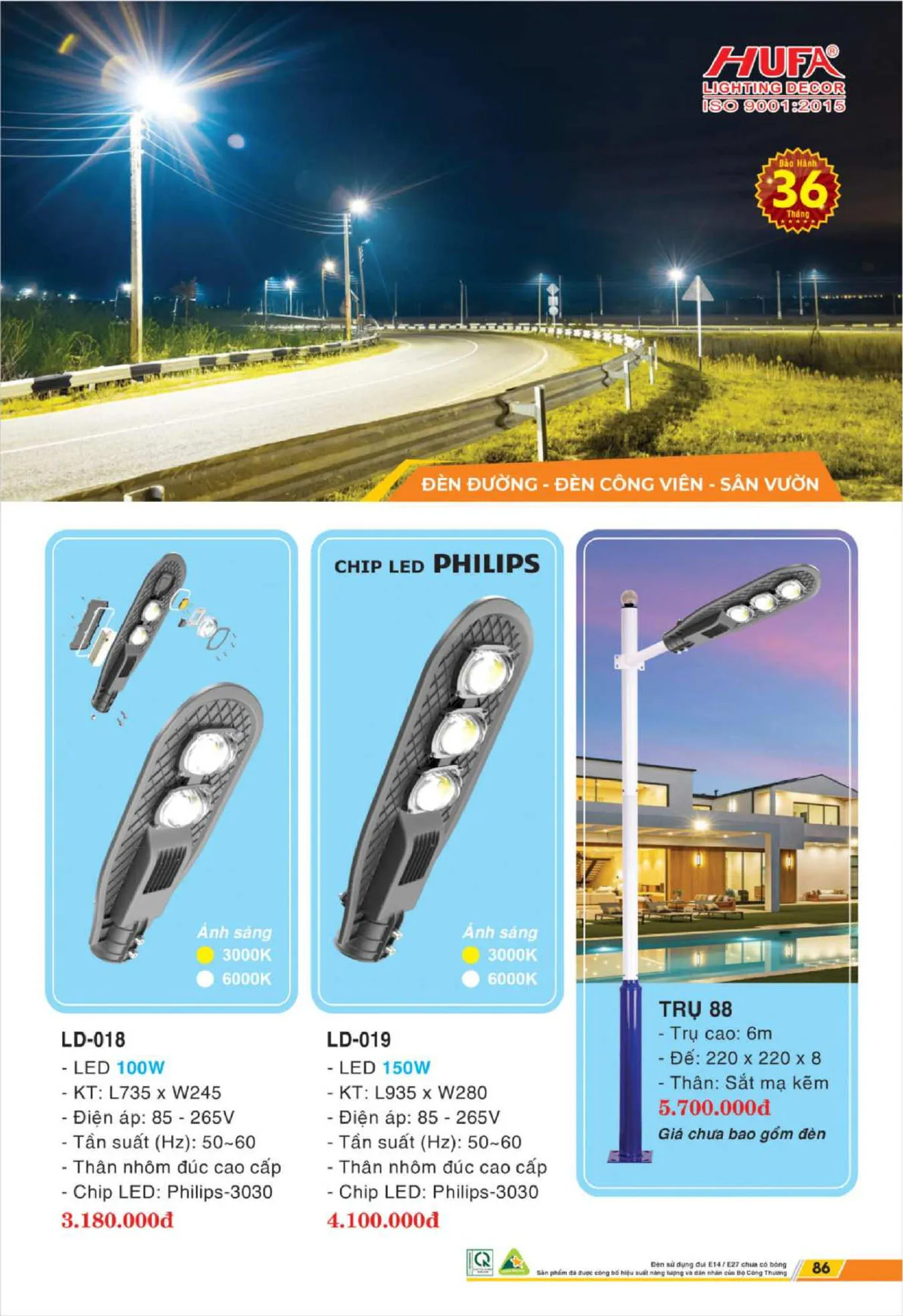 Bảng Giá Đèn Chiếu Sáng LED HUFA 2025 - Trang 88)