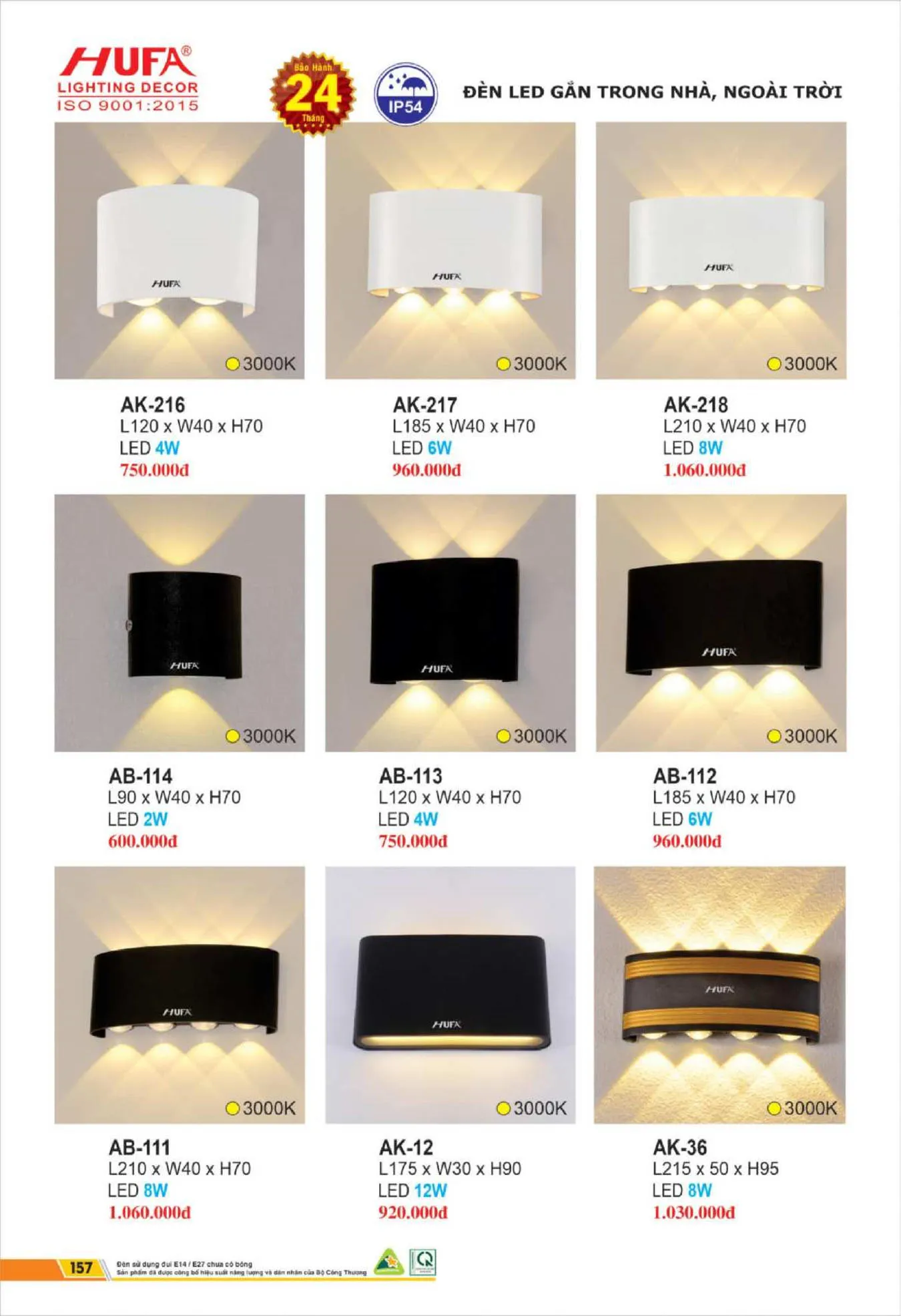 Bảng Giá Đèn Chiếu Sáng LED HUFA 2025 - Trang 159)