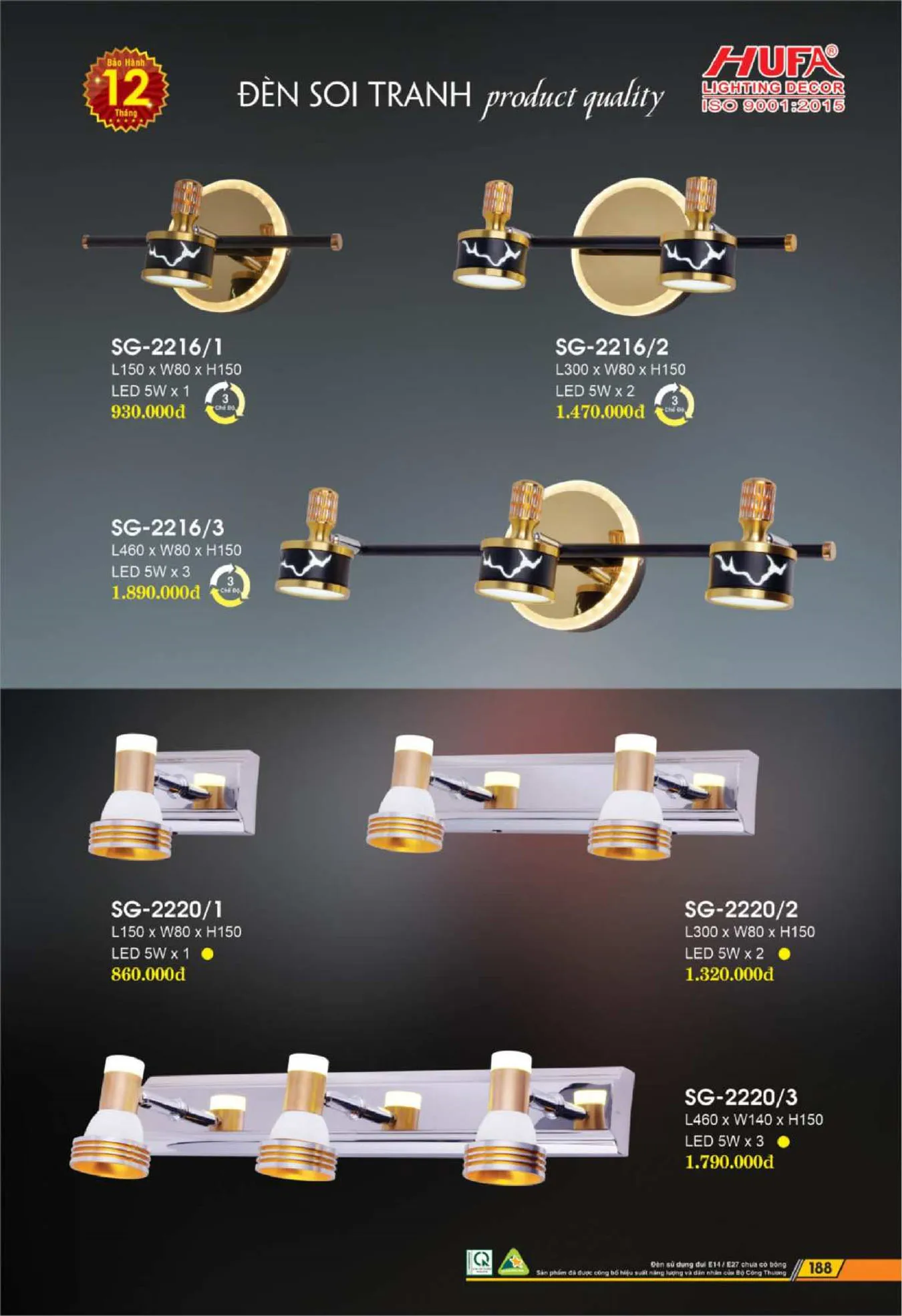 Bảng Giá Đèn Chiếu Sáng LED HUFA 2025 - Trang 190)