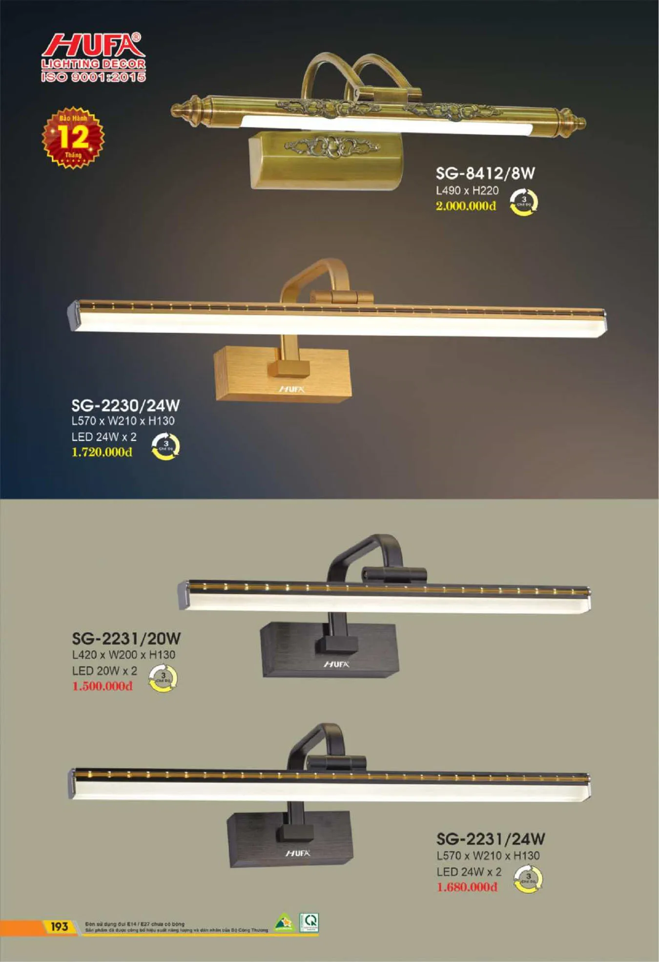 Bảng Giá Đèn Chiếu Sáng LED HUFA 2025 - Trang 195)