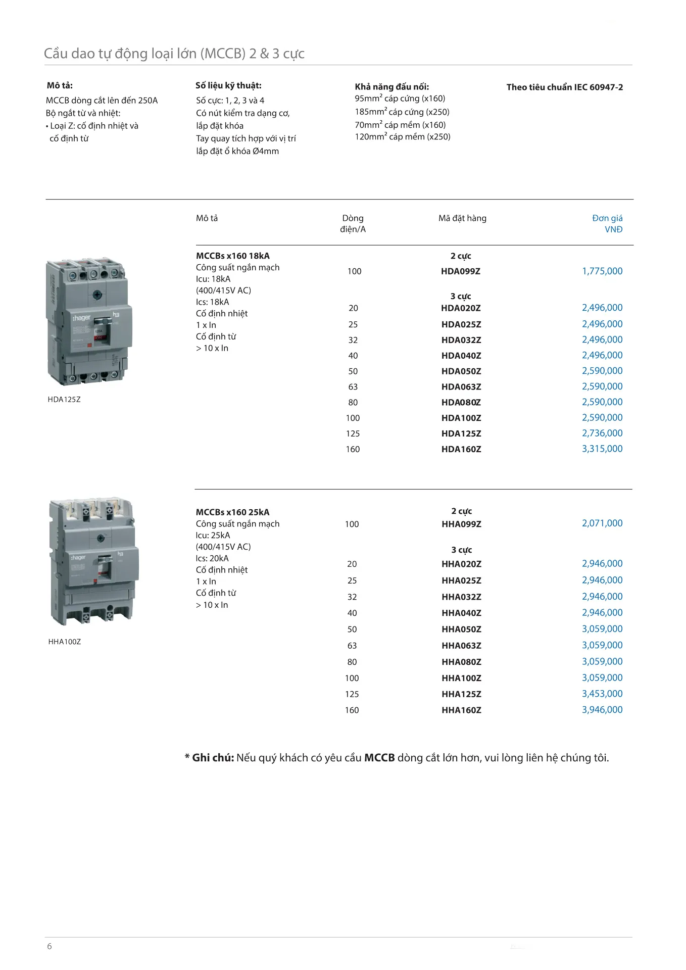 Catalogue thiết bị điện HAGER 2026 - Trang 6)