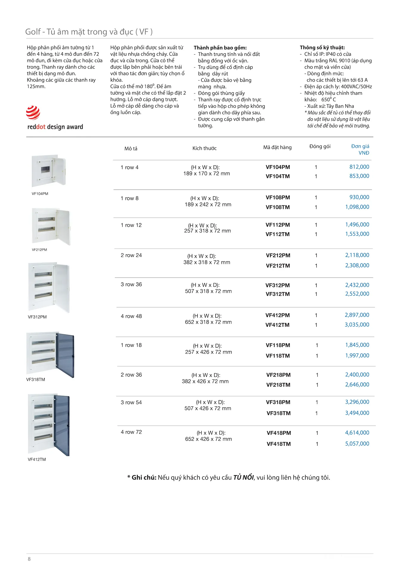 Catalogue thiết bị điện HAGER 2026 - Trang 8)