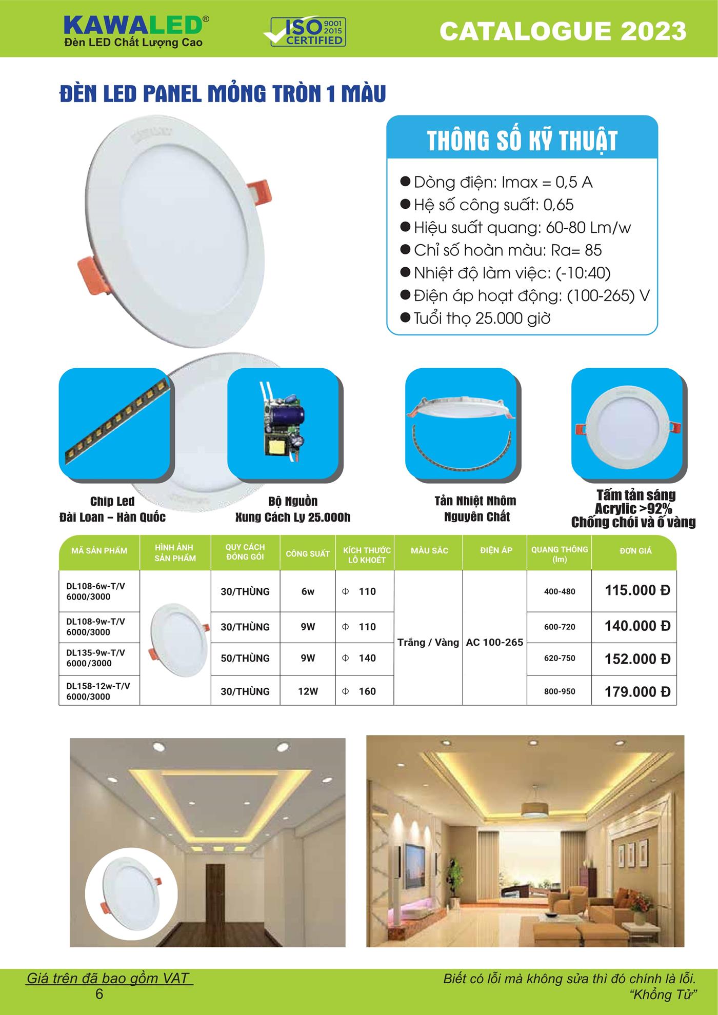 Bảng Giá Đèn LED KAWALED 2023 - Trang 7)