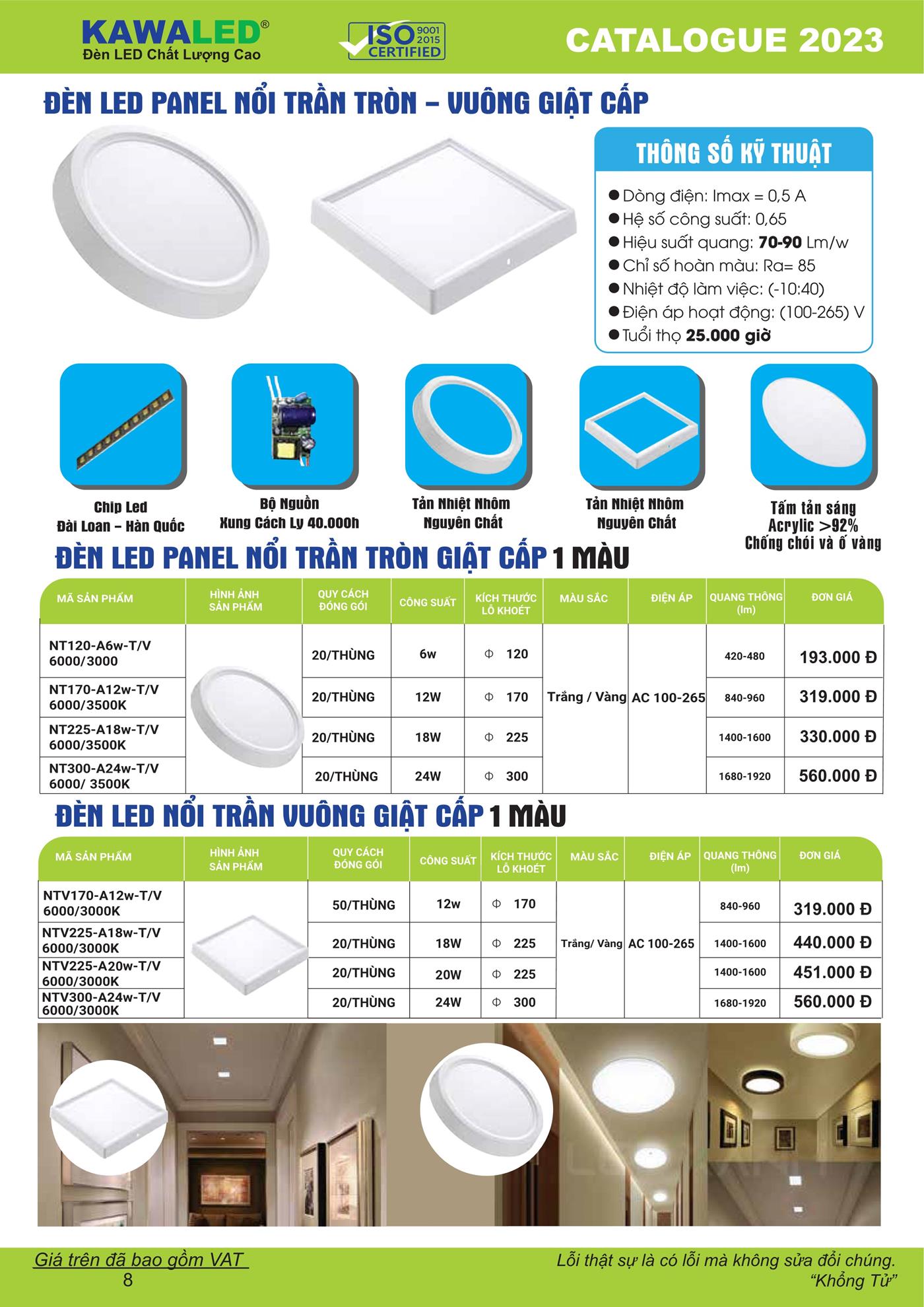 Bảng Giá Đèn LED KAWALED 2023 - Trang 9)