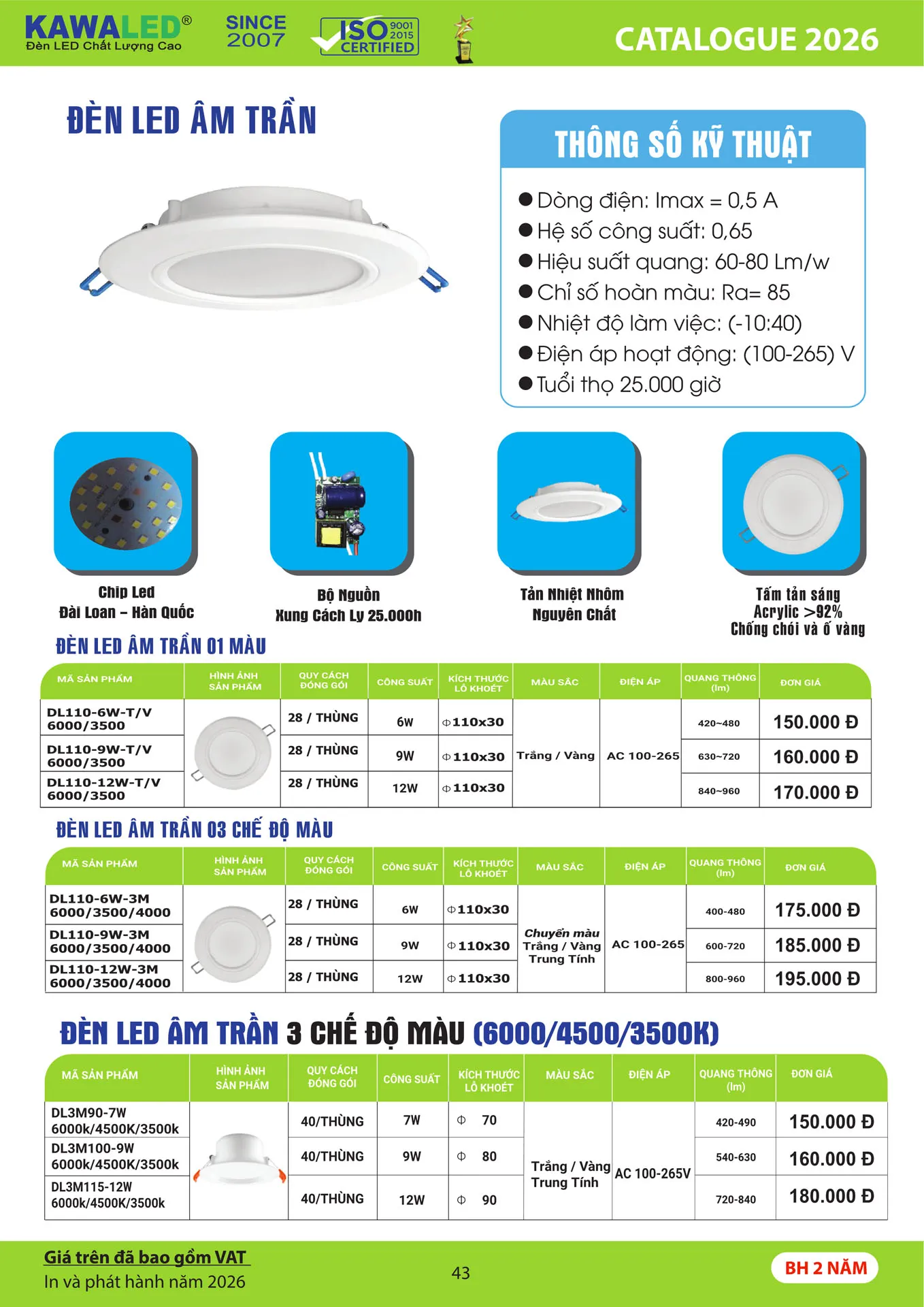 Catalogue Bảng Giá Kawasan 2026 mới nhất - Trang 46)