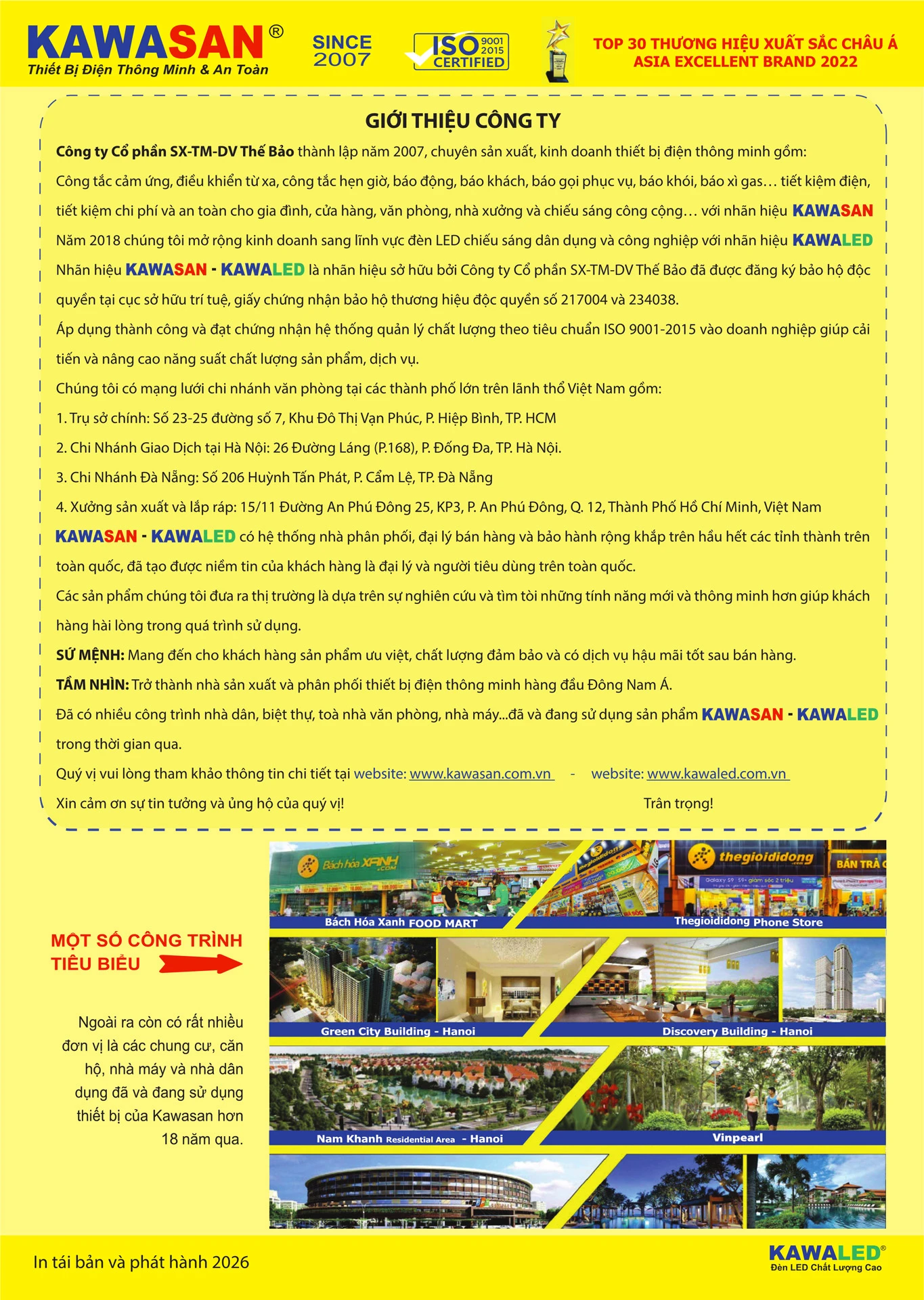Catalogue Bảng Giá Kawasan 2026 mới nhất - Trang 2)