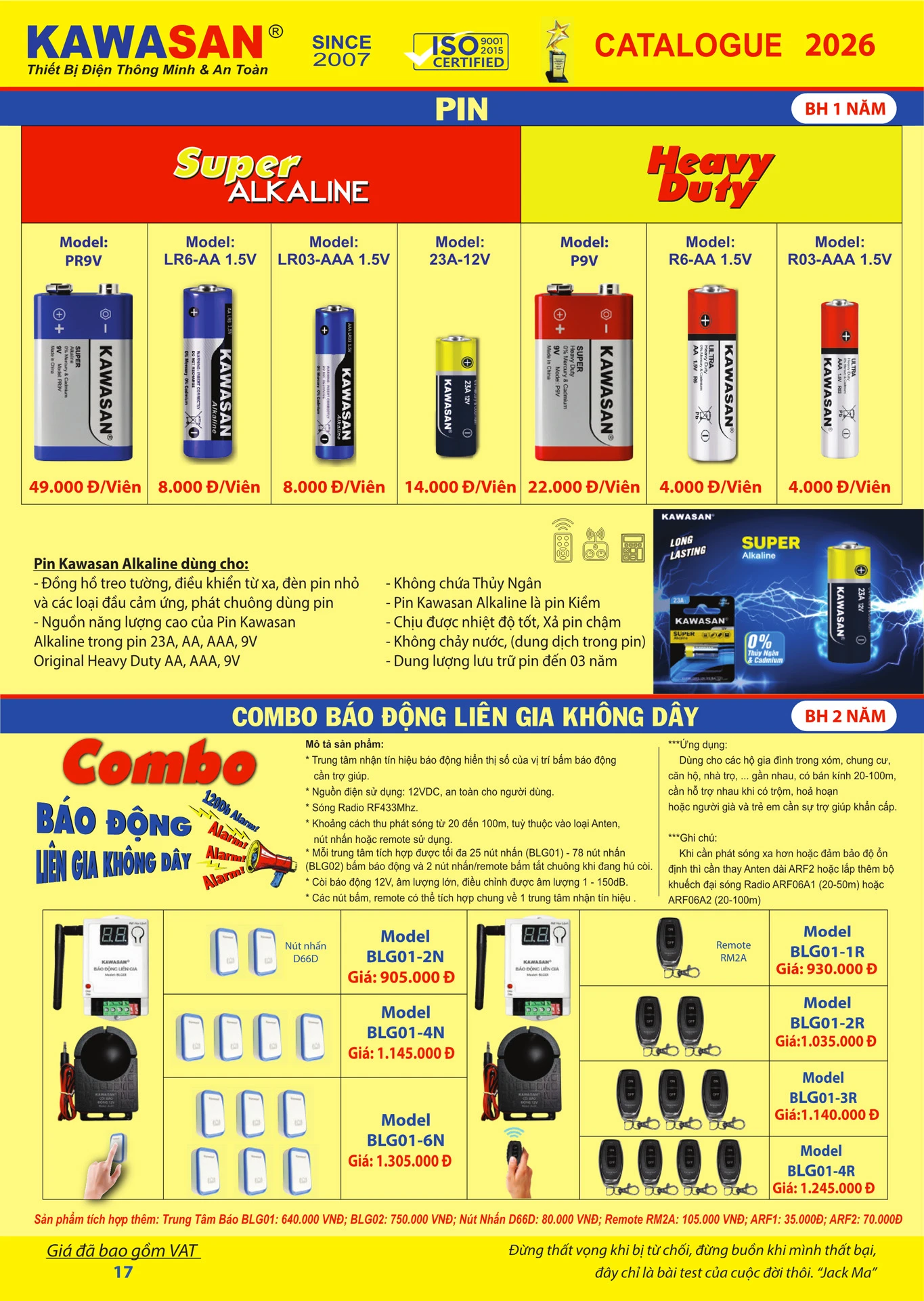 Catalogue Bảng Giá Kawasan 2026 mới nhất - Trang 20)