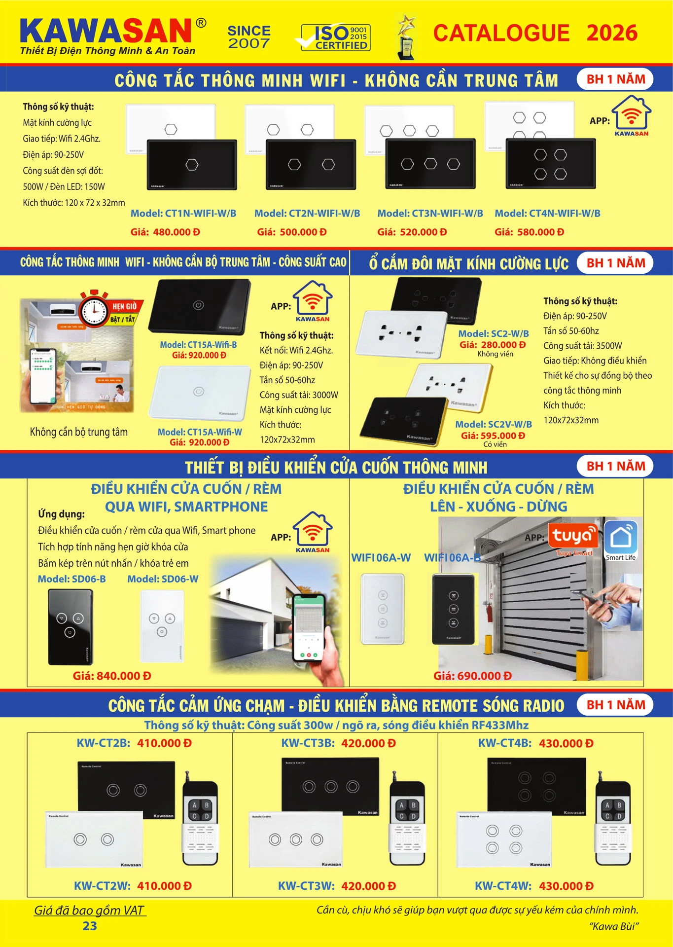Catalogue Bảng Giá Kawasan 2026 mới nhất - Trang 26)