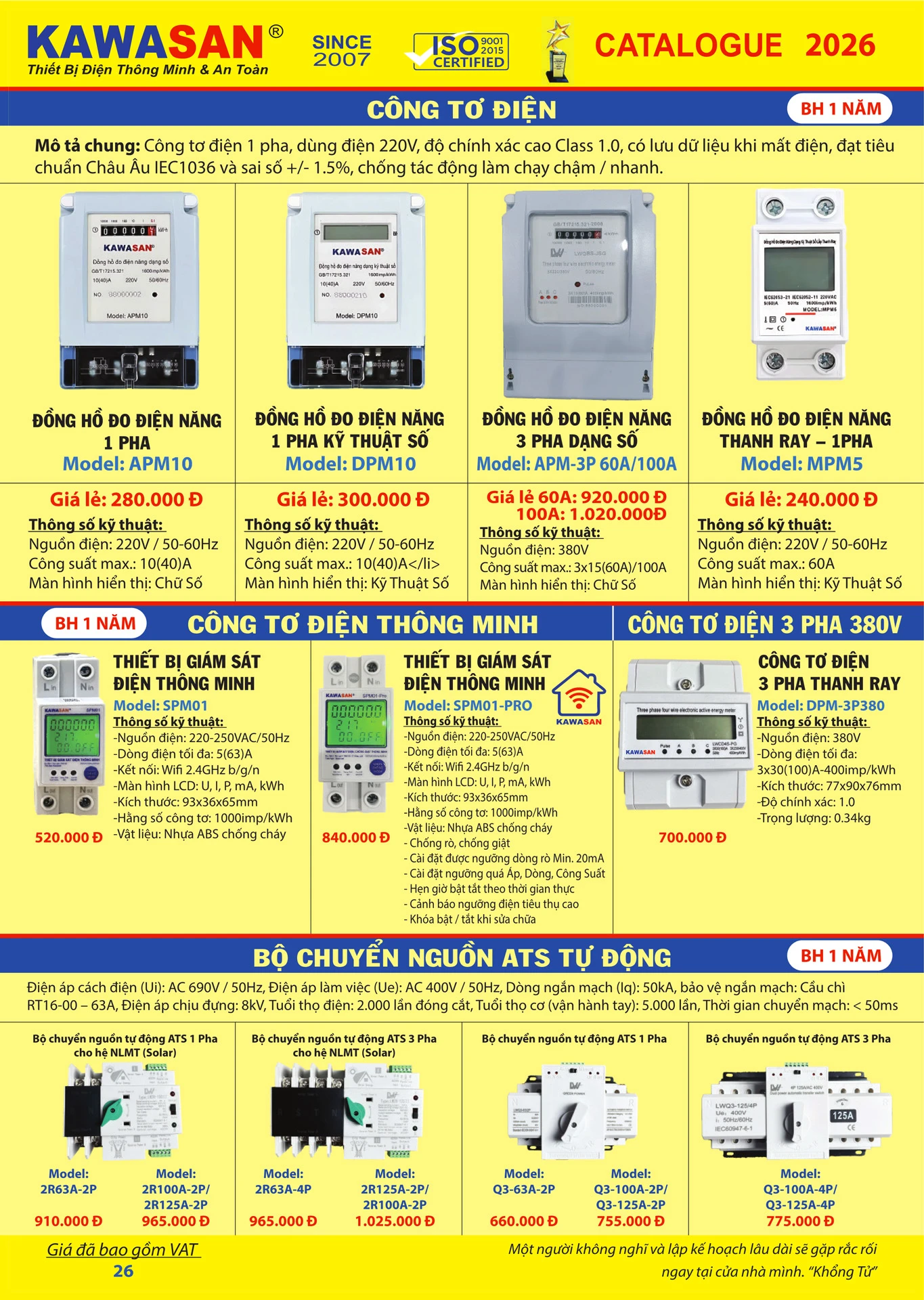 Catalogue Bảng Giá Kawasan 2026 mới nhất - Trang 29)