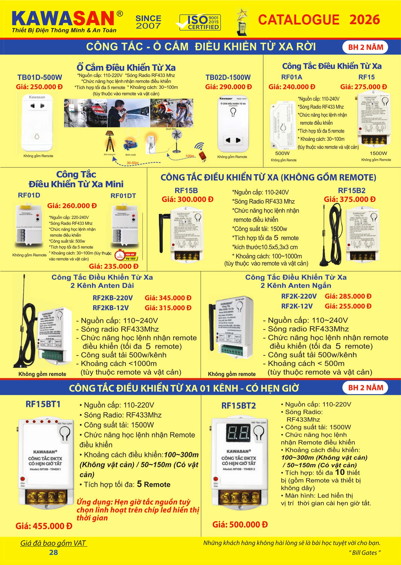 Catalogue Bảng Giá Kawasan 2026 mới nhất - Trang 31)