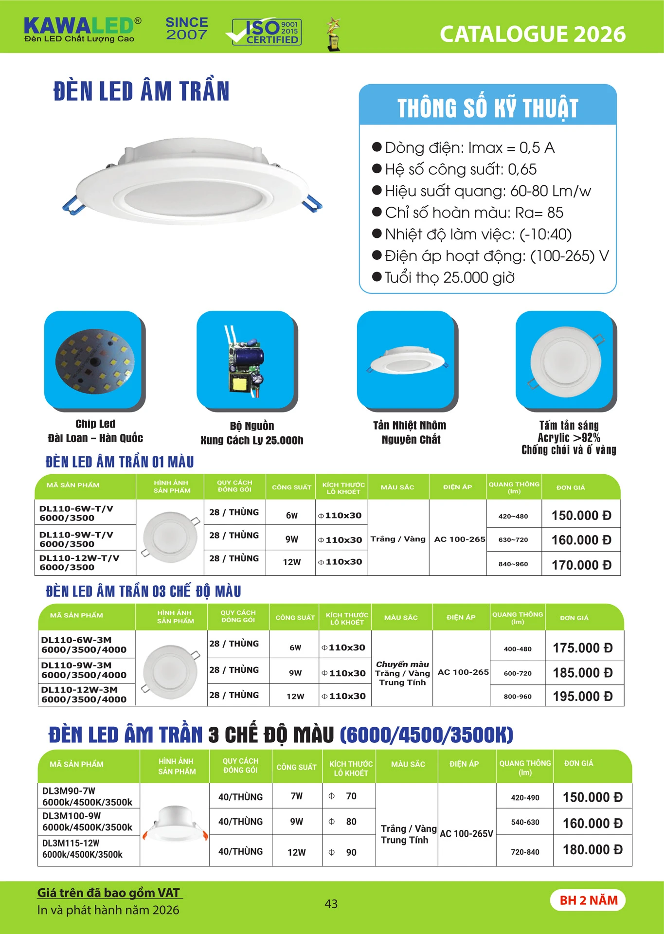 Catalogue Bảng Giá Kawasan 2026 mới nhất - Trang 46)