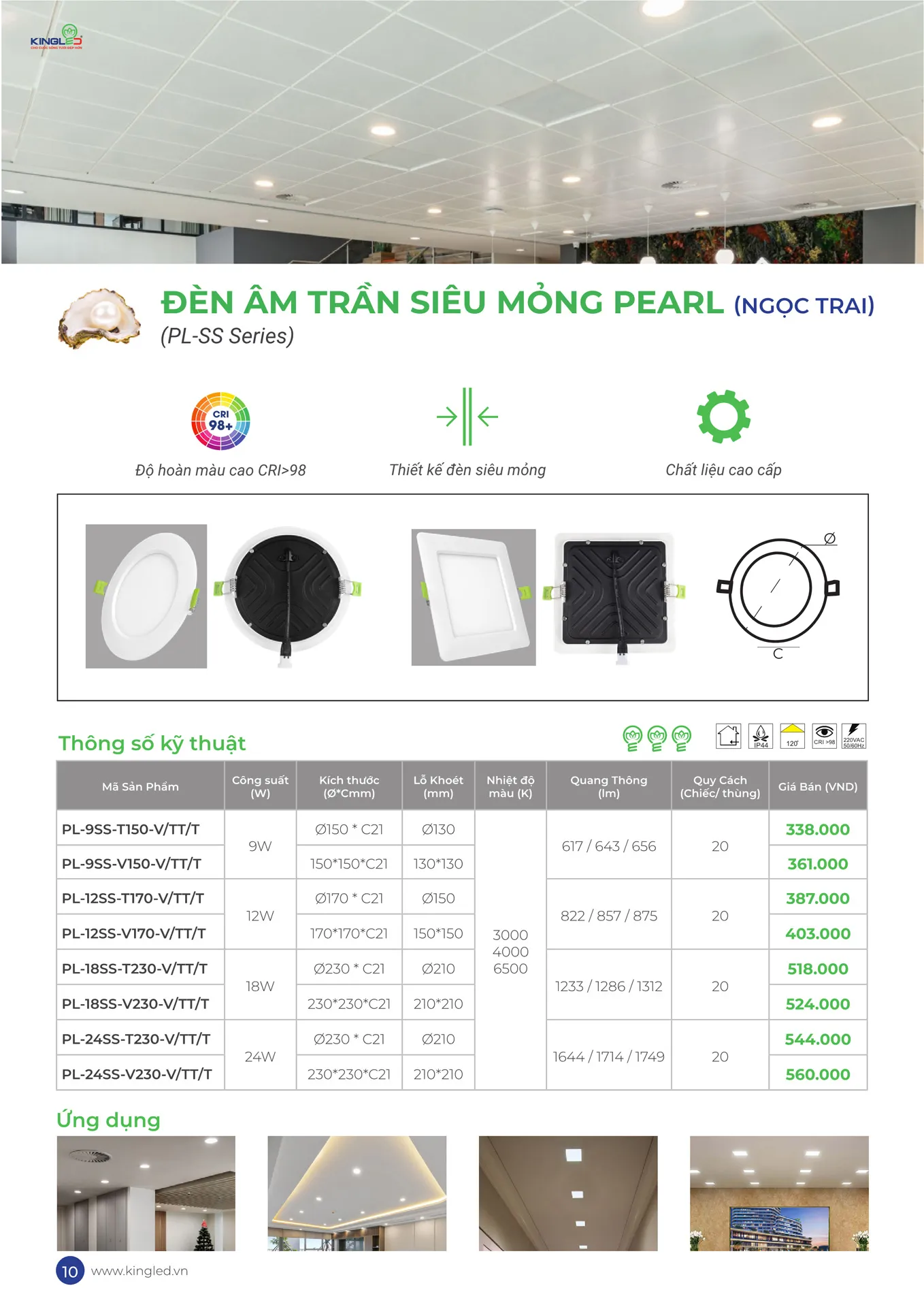 Catalogue Đèn KINGLED & KINGECO 2026 - Trang 10)