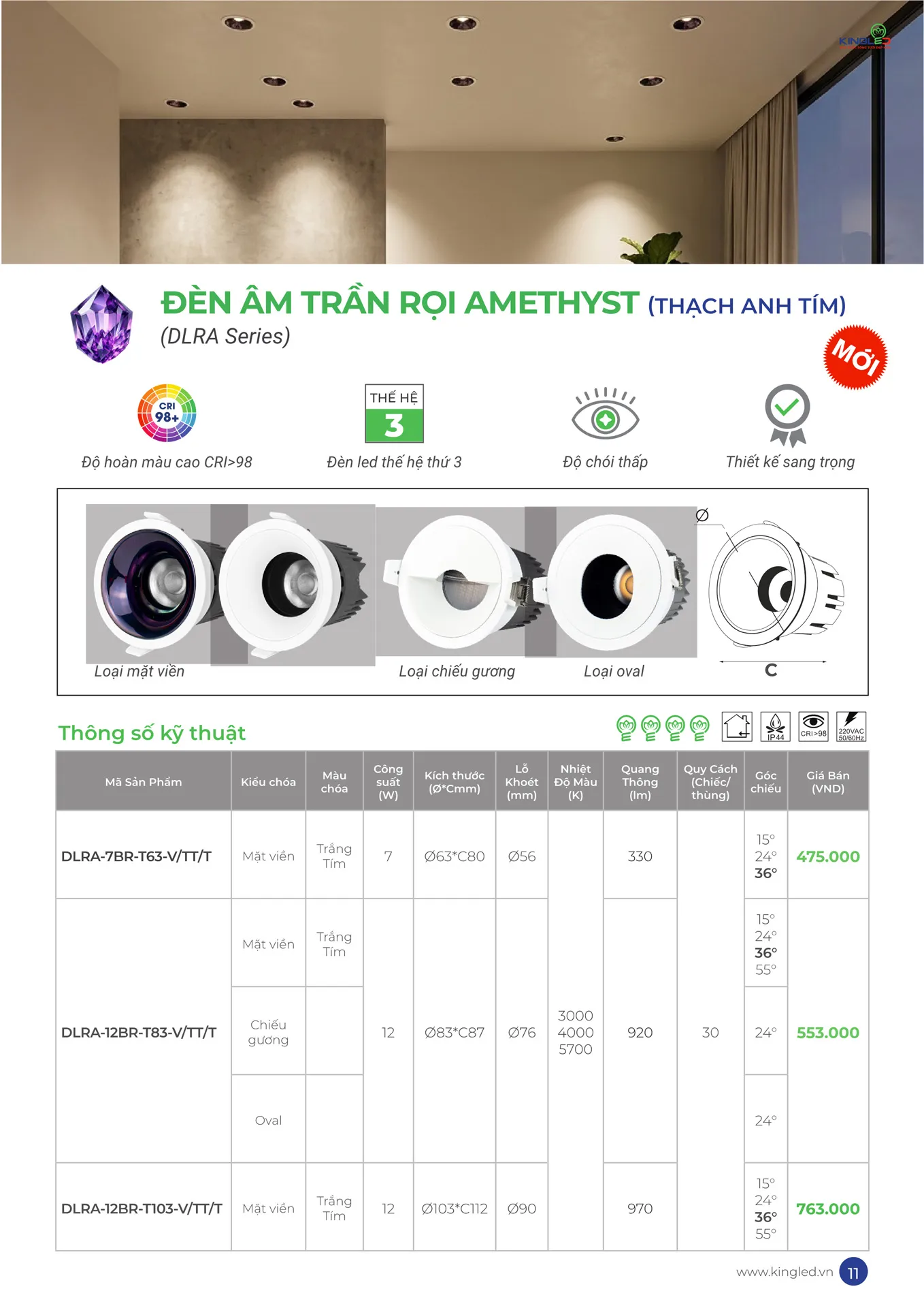 Catalogue Đèn KINGLED & KINGECO 2026 - Trang 11)