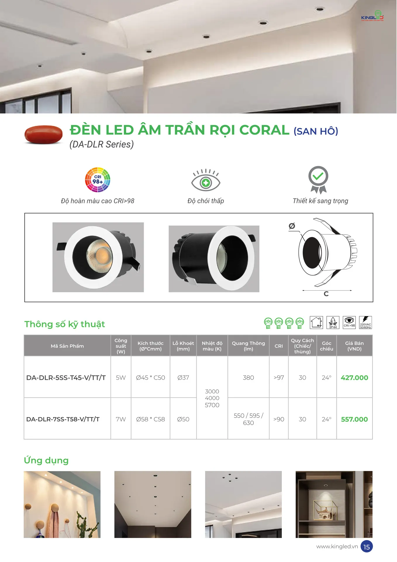Catalogue Đèn KINGLED & KINGECO 2026 - Trang 15)