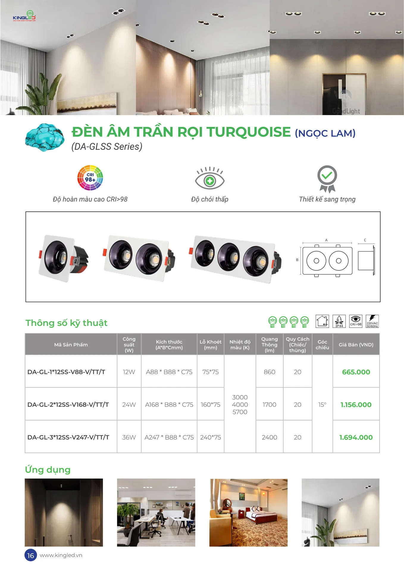 Catalogue Đèn KINGLED & KINGECO 2026 - Trang 16)