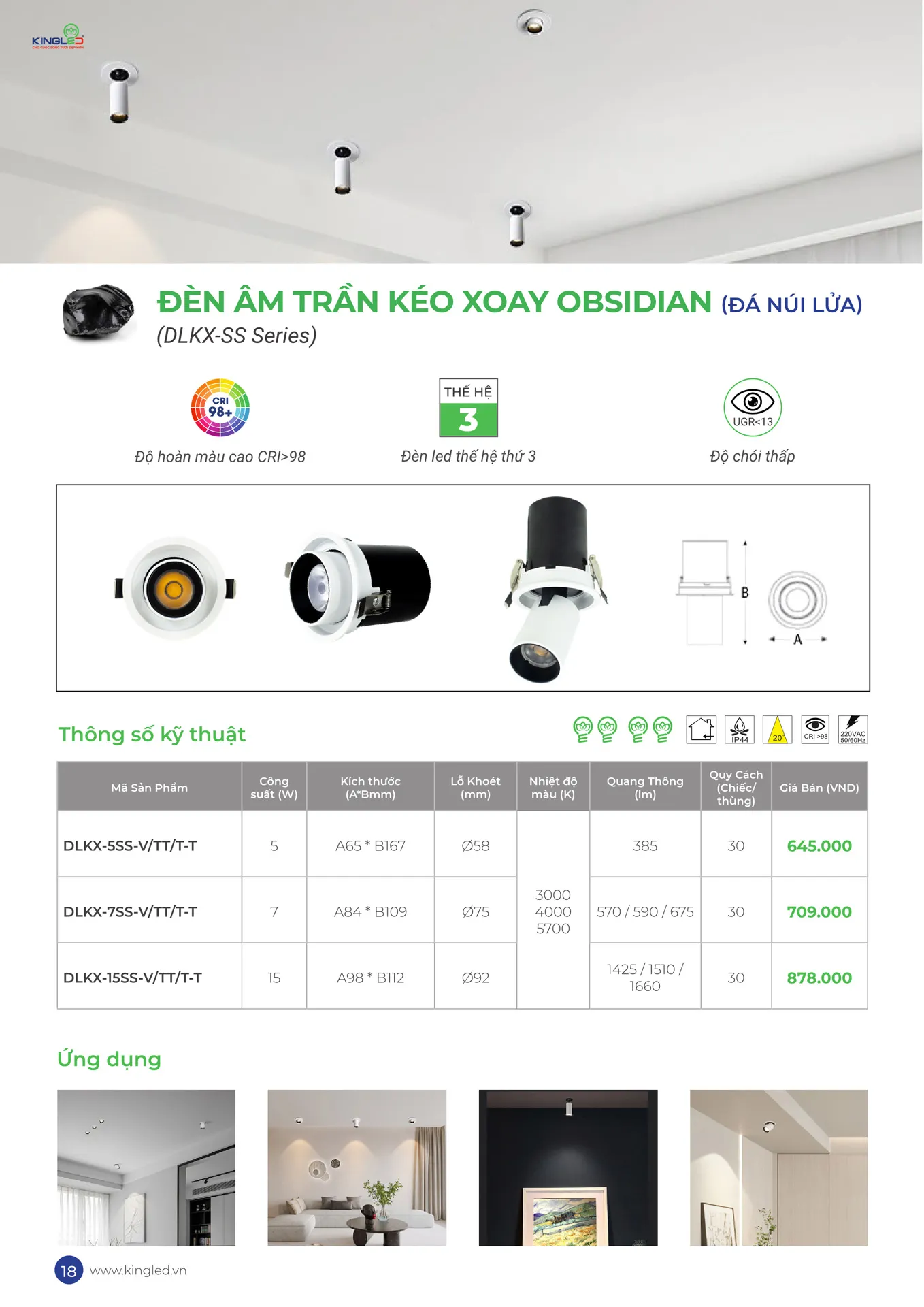 Catalogue Đèn KINGLED & KINGECO 2026 - Trang 18)