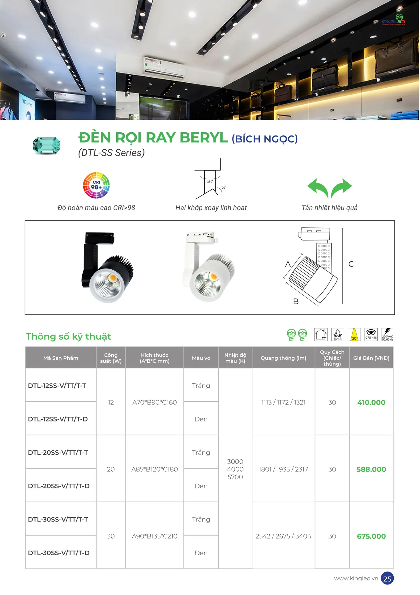 Catalogue Đèn KINGLED & KINGECO 2026 - Trang 25)