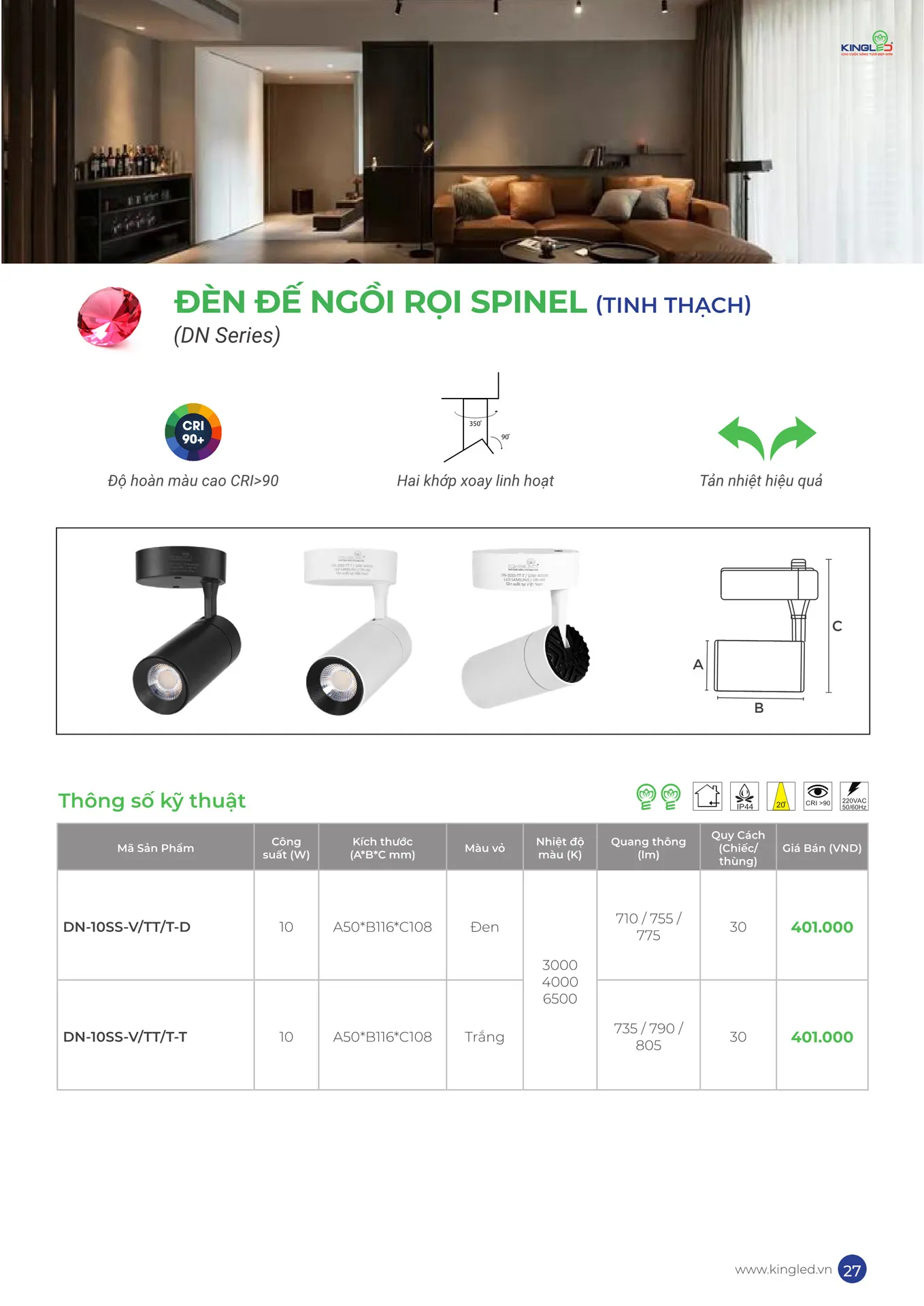 Catalogue Đèn KINGLED & KINGECO 2026 - Trang 27)