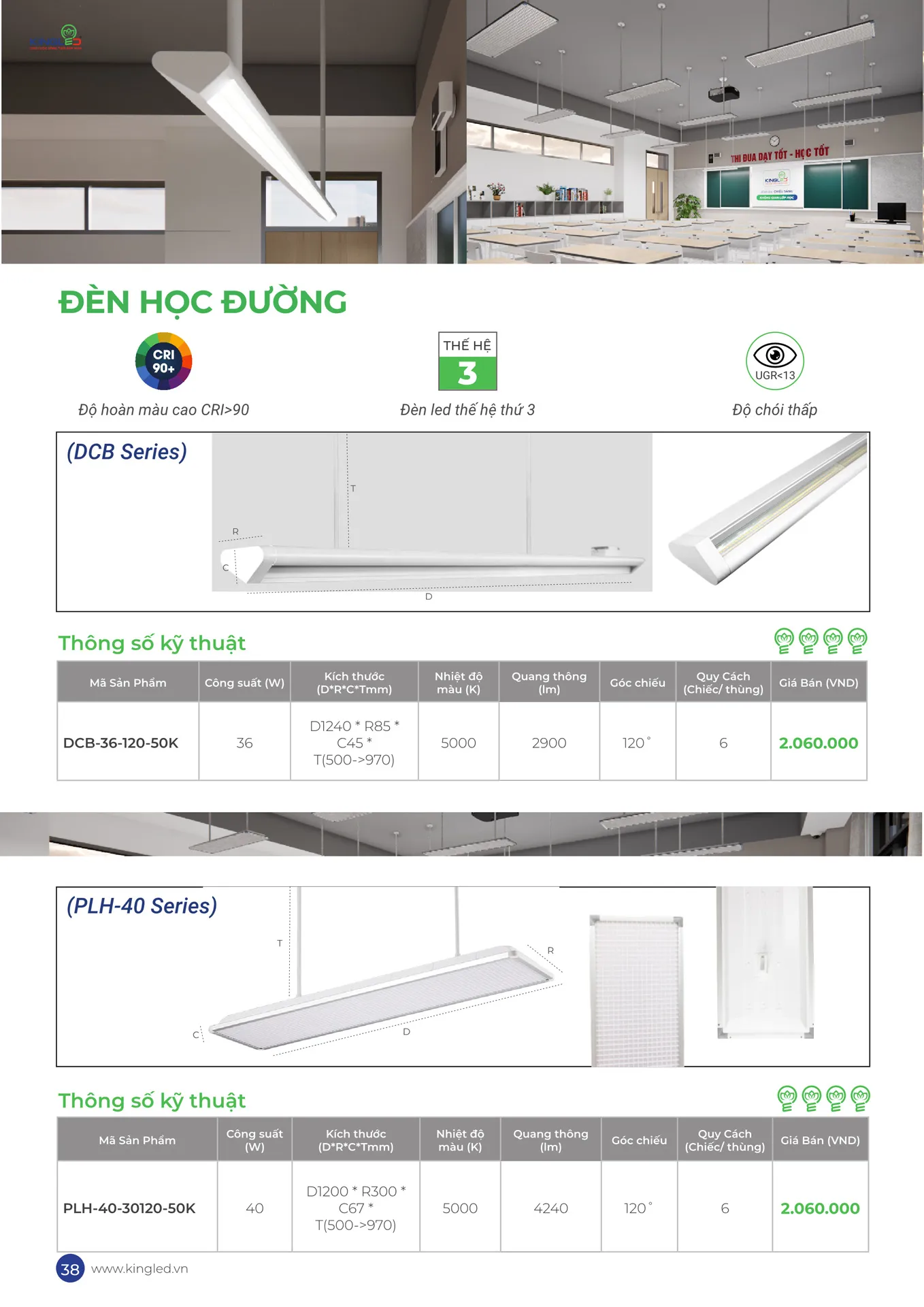 Catalogue Đèn KINGLED & KINGECO 2026 - Trang 38)
