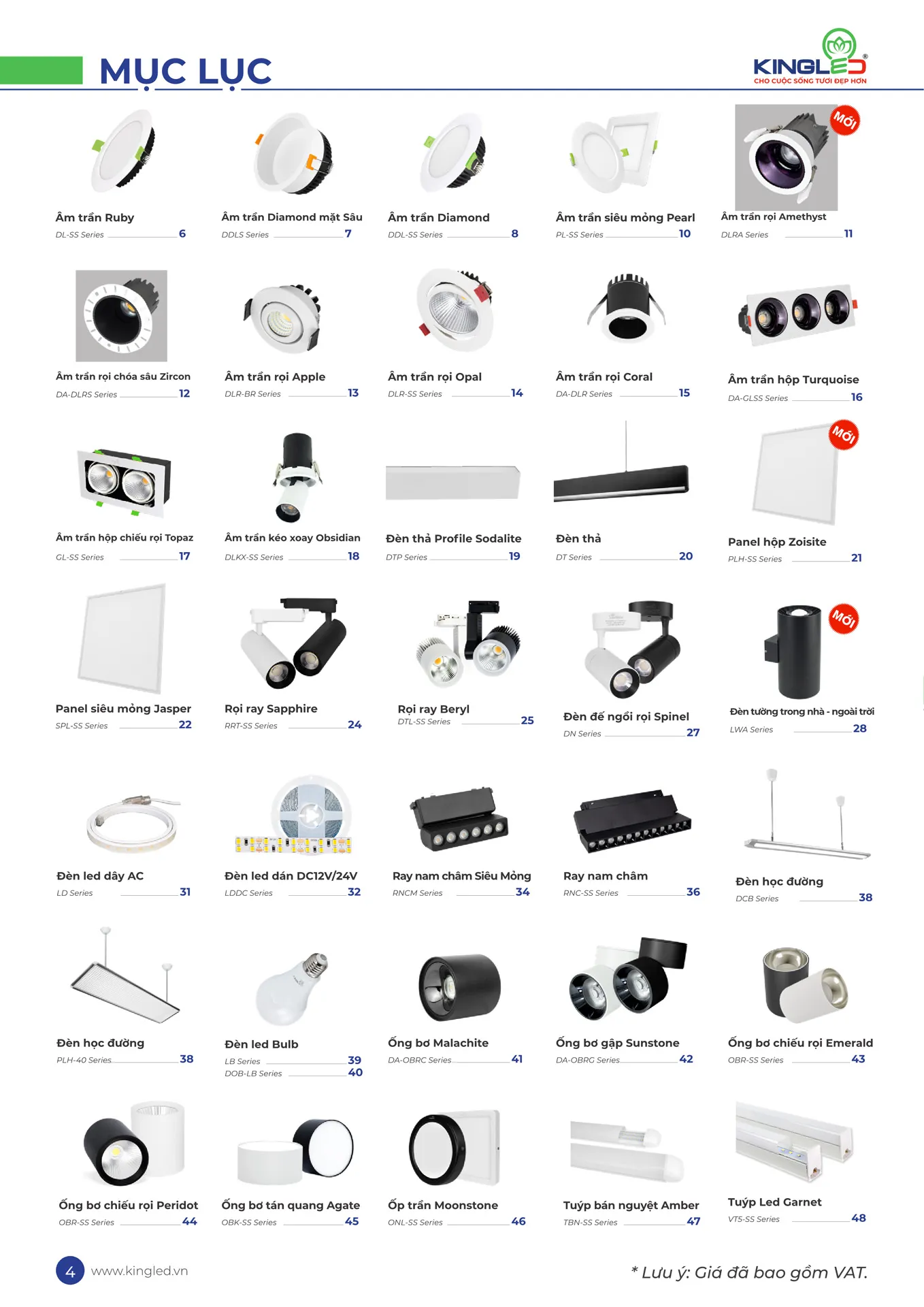 Catalogue Đèn KINGLED & KINGECO 2026 - Trang 4)