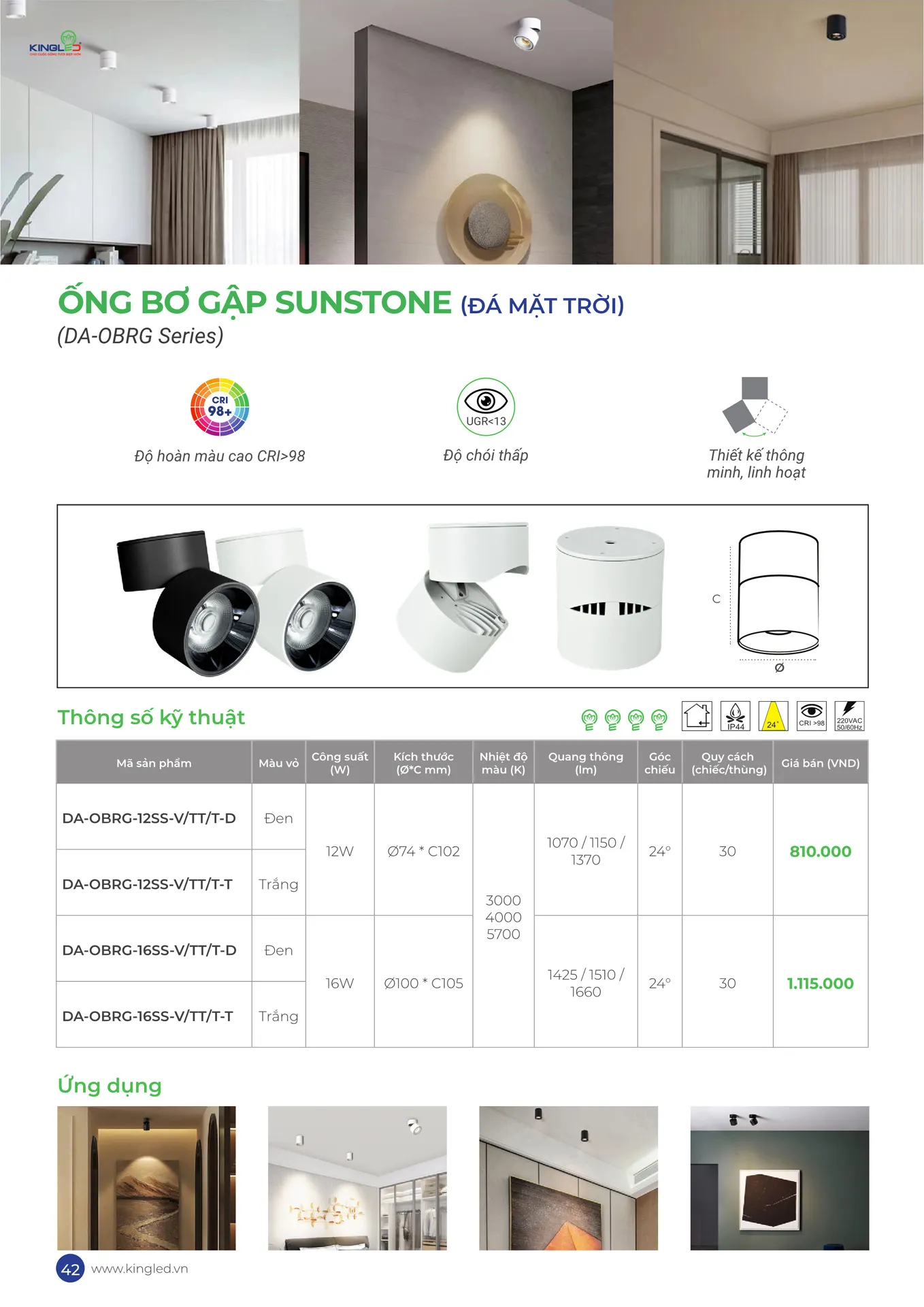 Catalogue Đèn KINGLED & KINGECO 2026 - Trang 42)