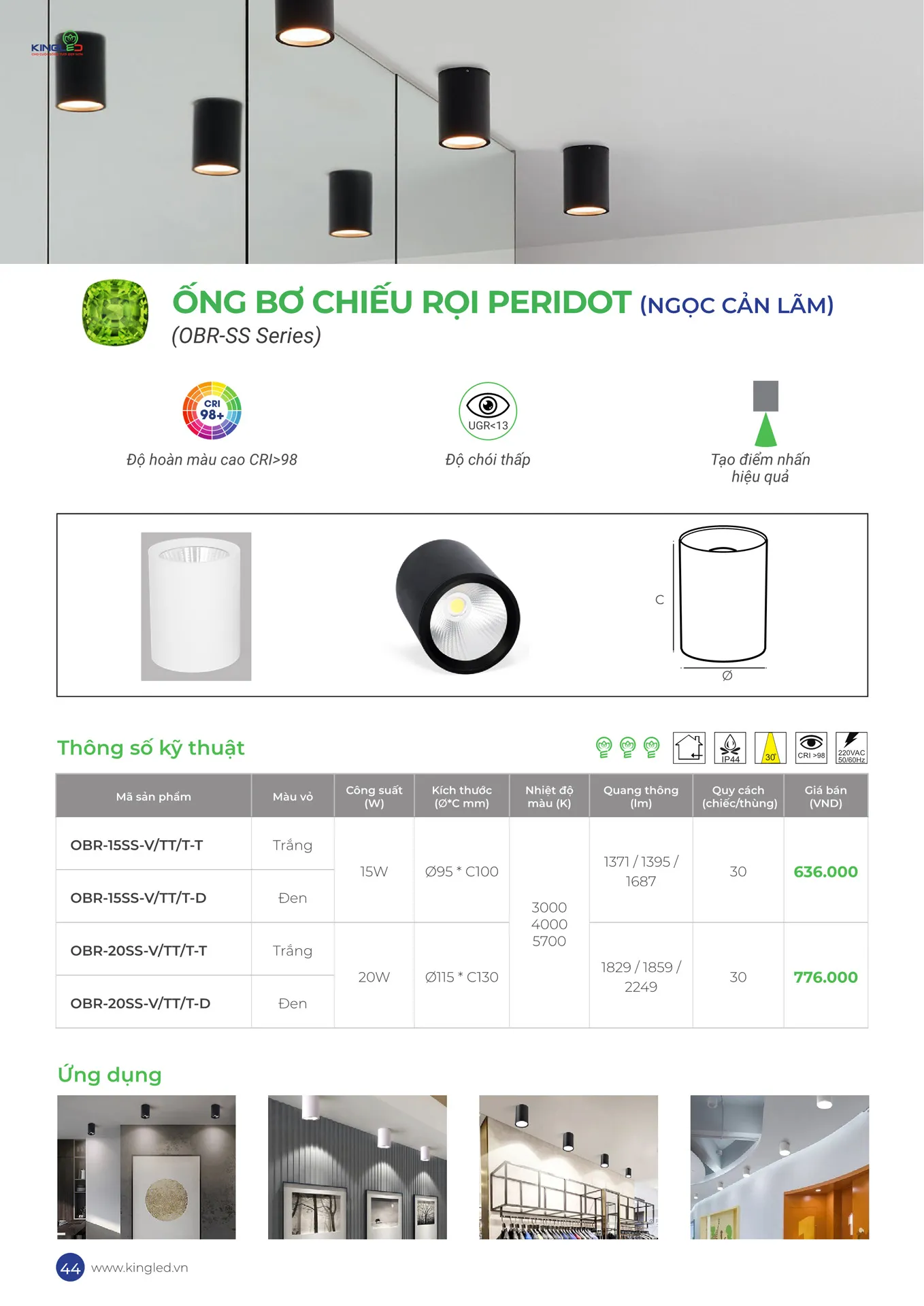 Catalogue Đèn KINGLED & KINGECO 2026 - Trang 44)