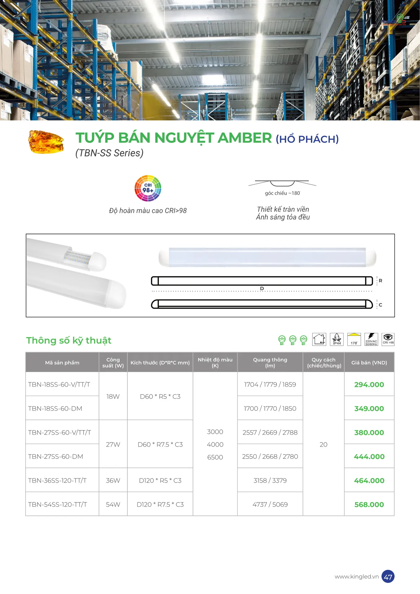 Catalogue Đèn KINGLED & KINGECO 2026 - Trang 47)